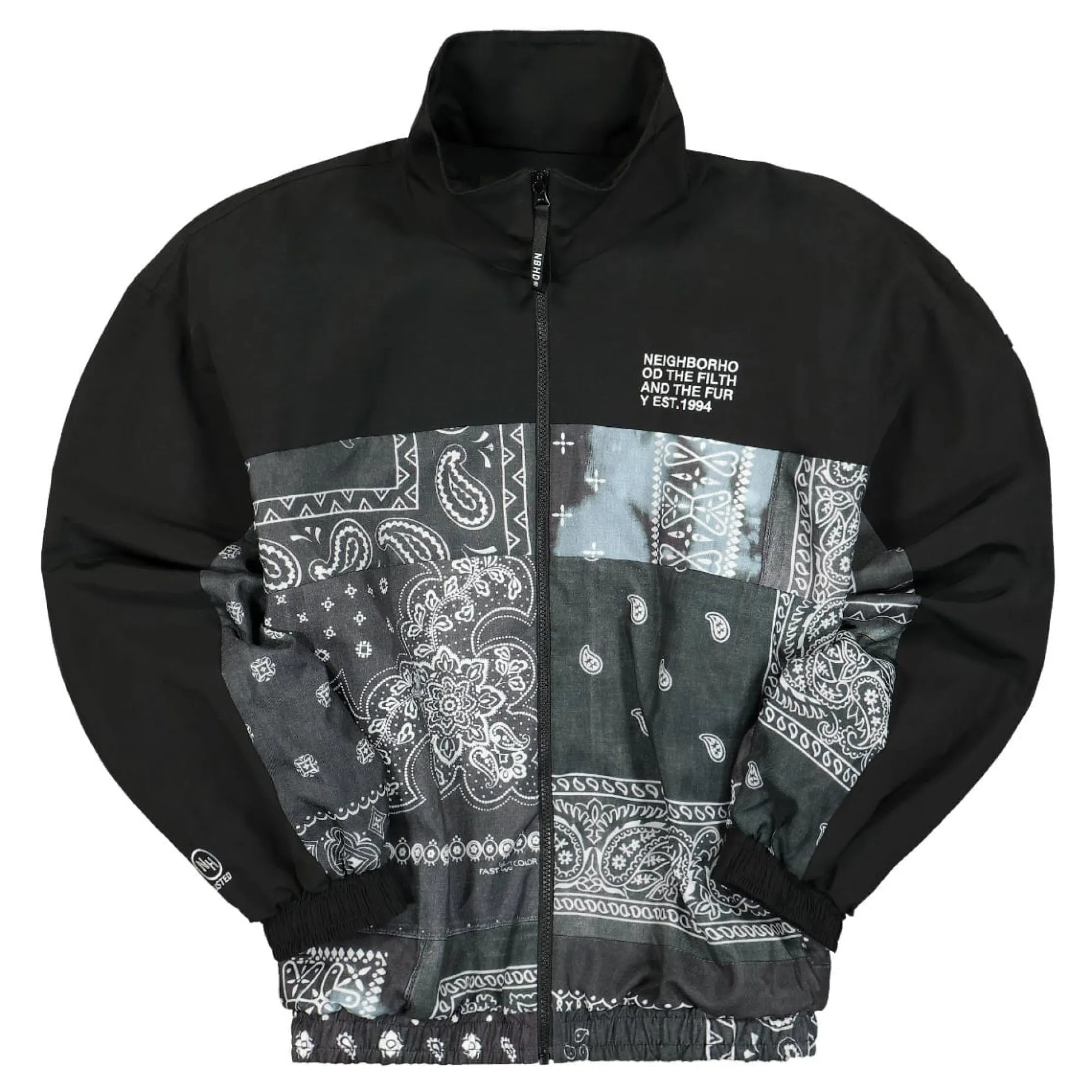 Jackets & Coats | Jackets & Coats^Neighborhood Bandana Chopped Track Jacket Black