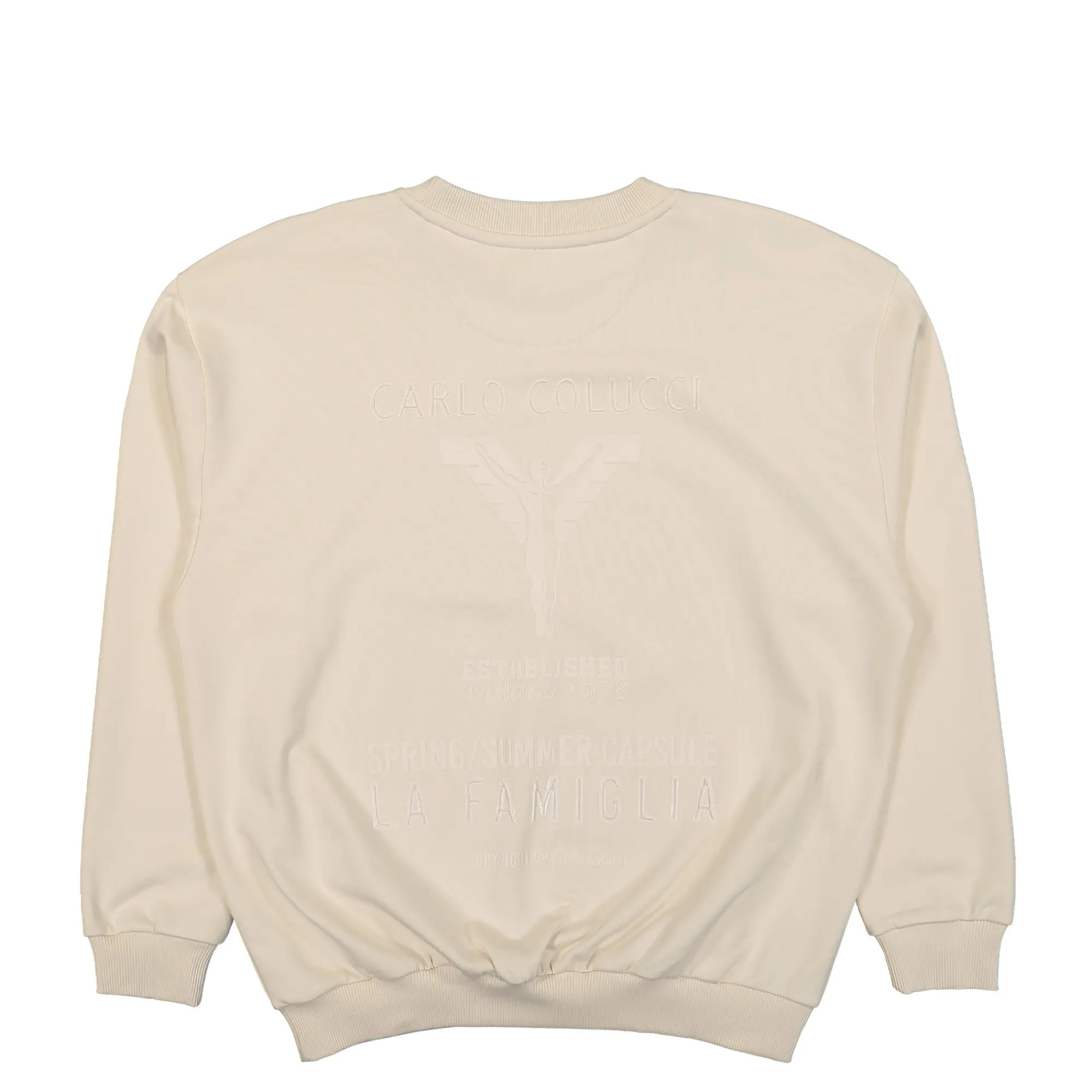 Sweatshirts & Hoodies^Carlo Colucci Basic Line Sweatshirt Beige