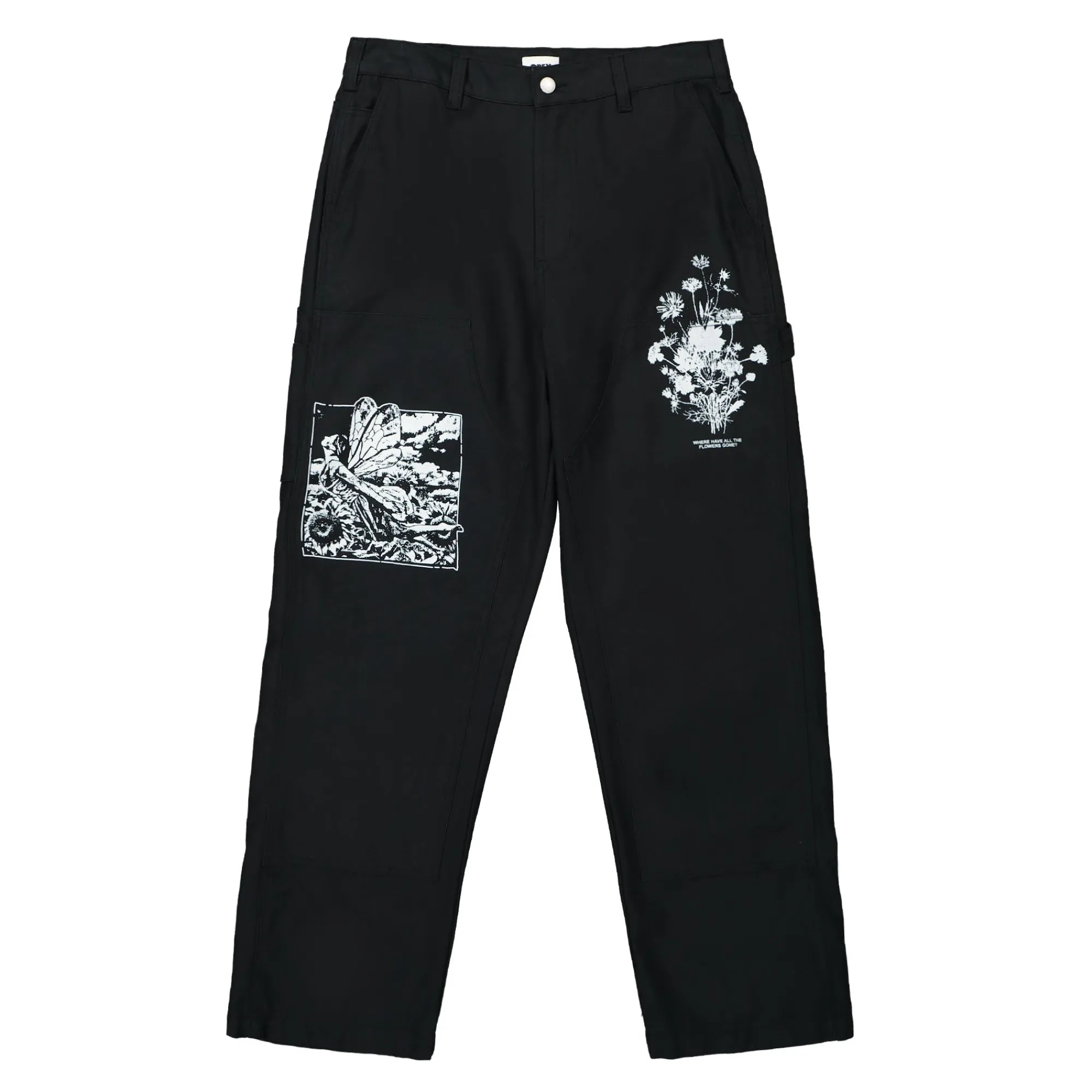 Pants & Shorts^Obey Big Timer Twill Printed Carpen Pant DigitalBlack