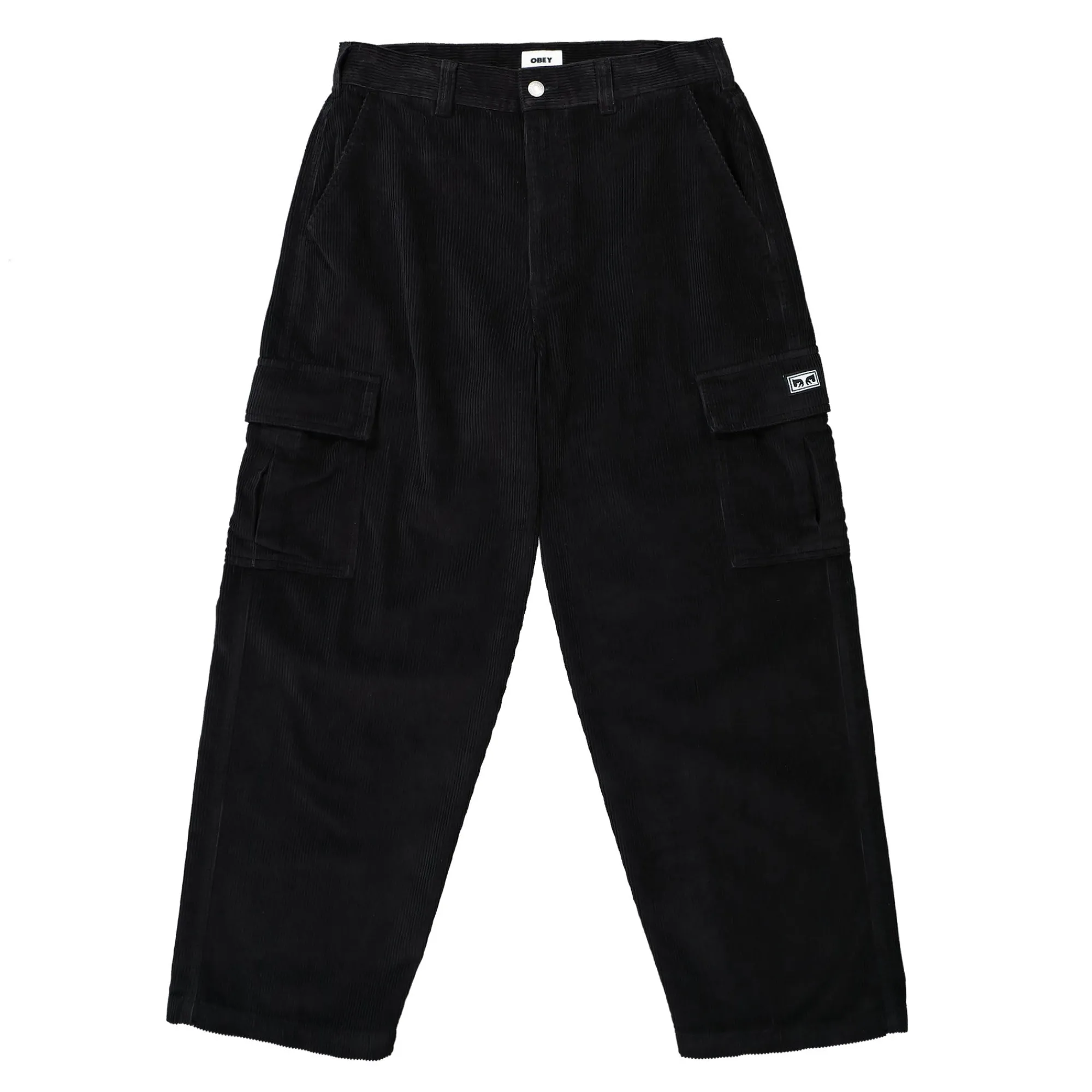 Pants & Shorts^Obey Bigwig Baggy Corduroy Cargo Pant DigitalBlack