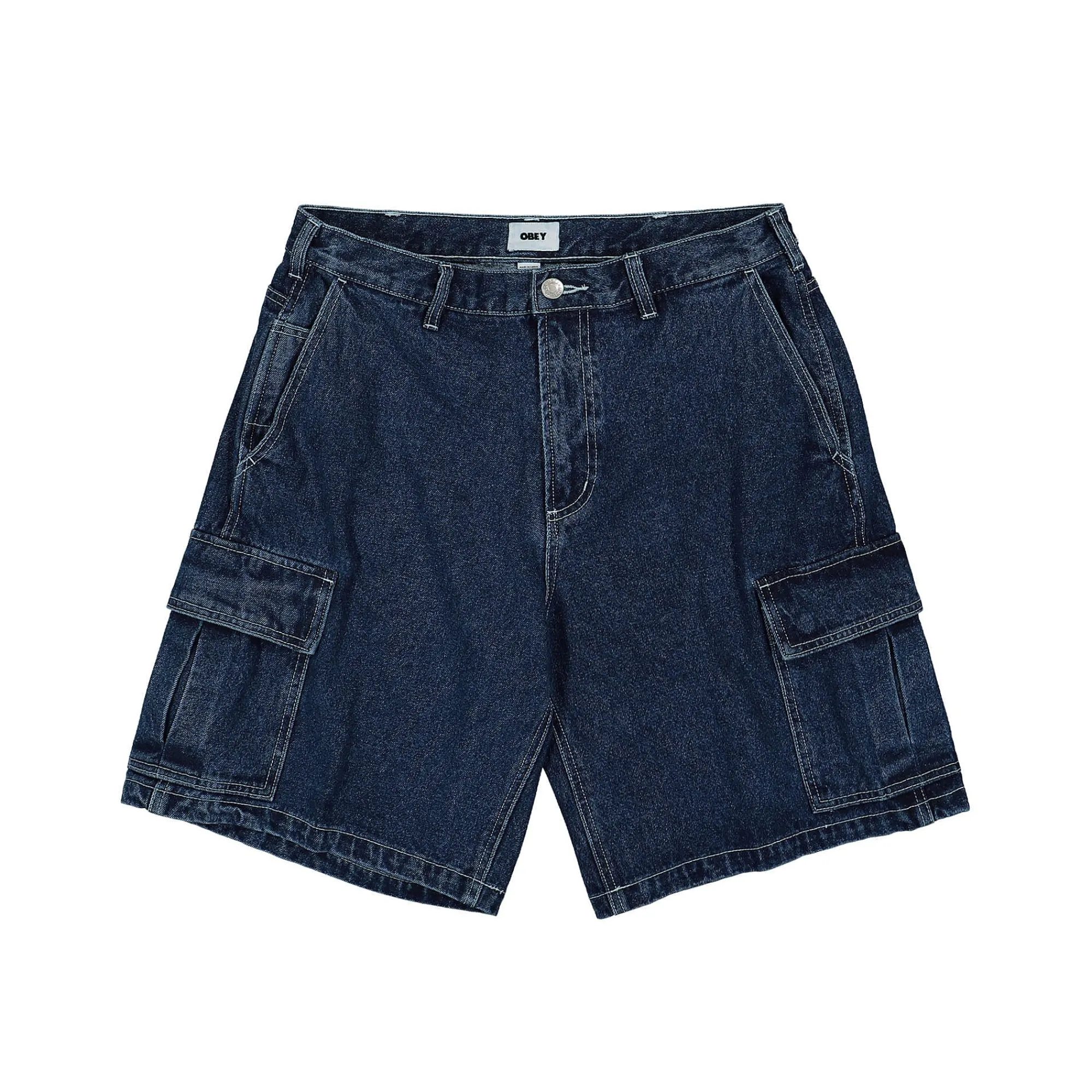 Jeans | Pants & Shorts^Obey Bigwig Baggy Denim Cargo Short StoneWashIndigo