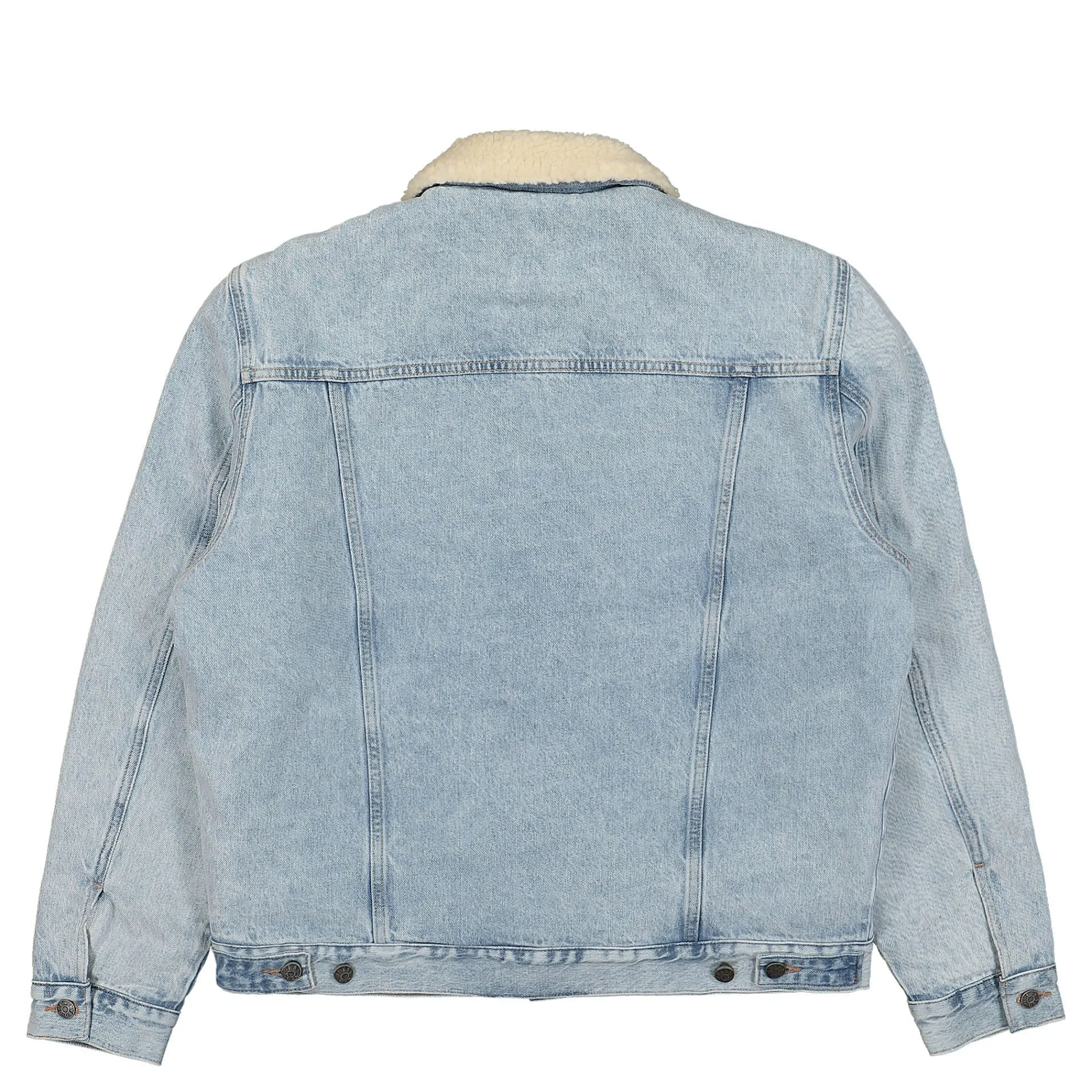 Jackets & Coats^GUESS U.S.A. Blue Denim Sherpa Jacket PowderBlue