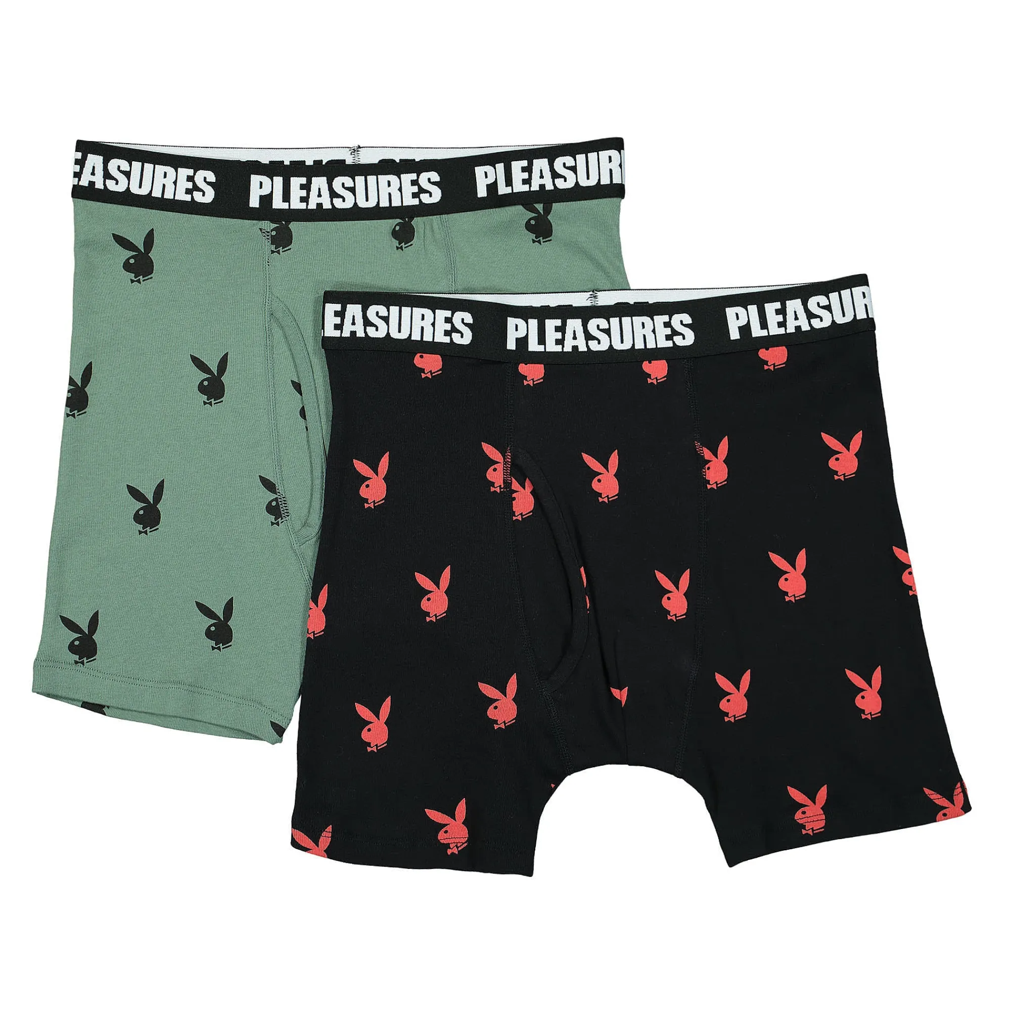 Socks & Underwear^Pleasures Boxer Briefs 2 Pack Black/Olive