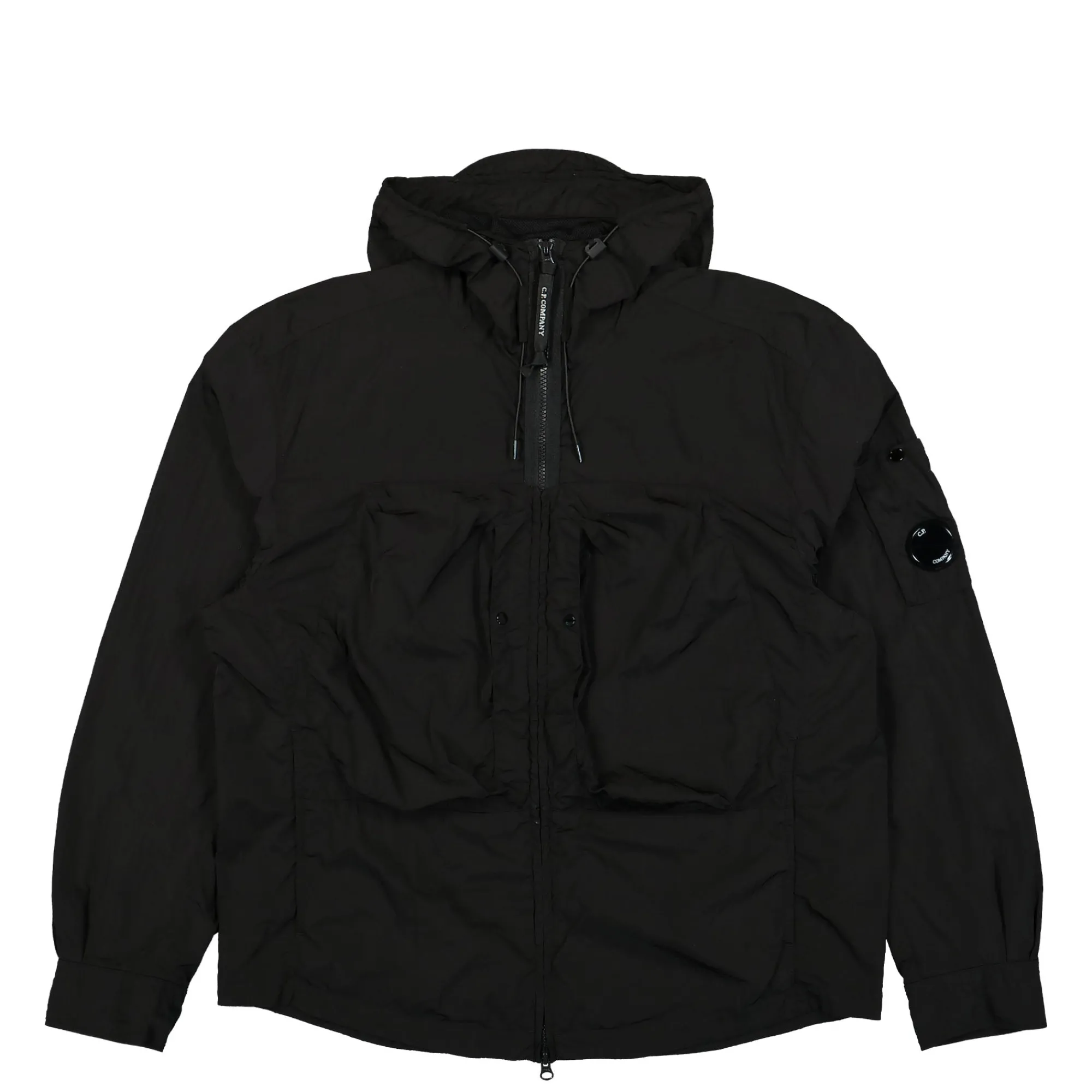 Jackets & Coats^C.P. Company Chrome-R Hooded Overshirt Black