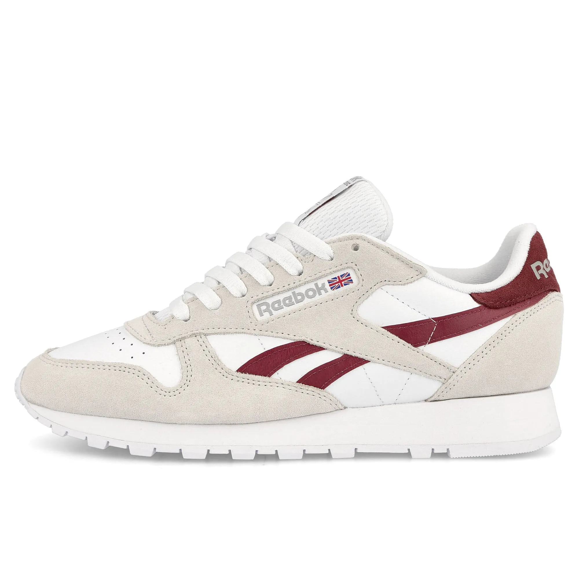 Low Tops | Retro & Running^Reebok Classic Leather PureGrey1/ClassicBurgundy/CloudWhite