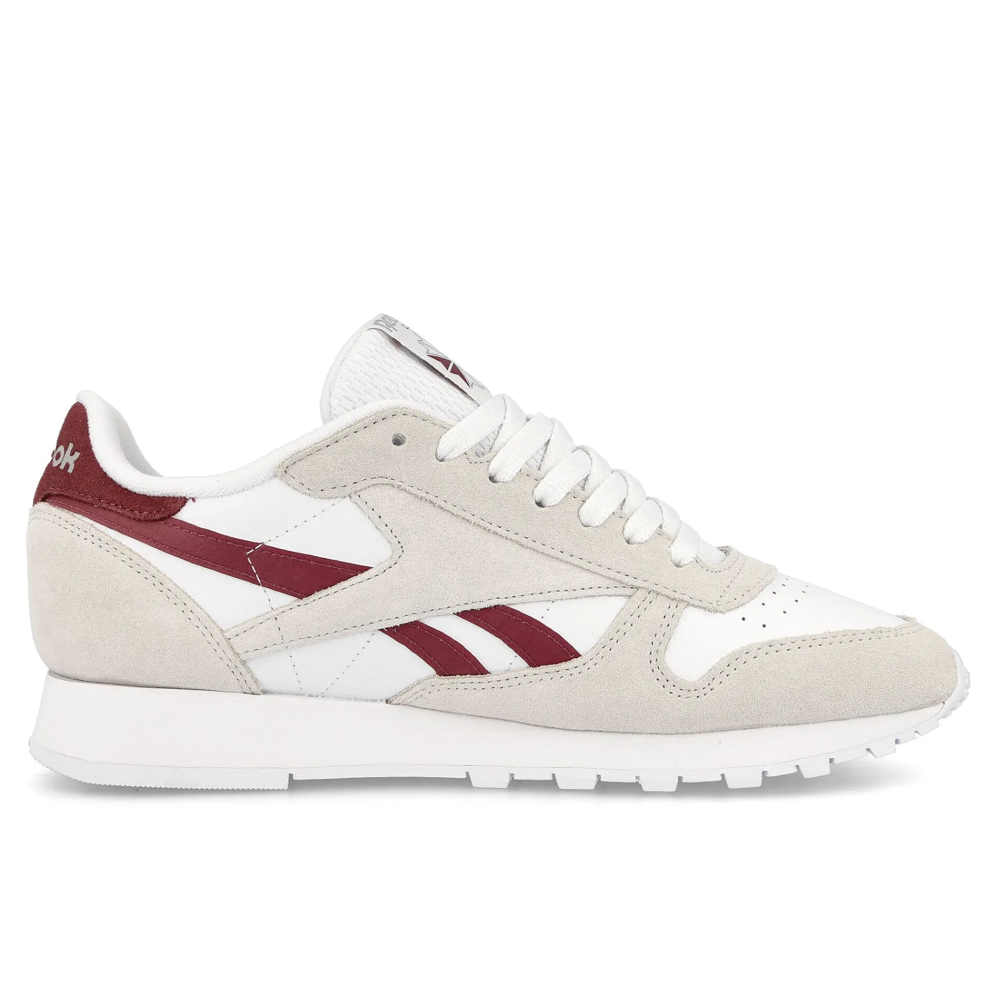 Low Tops | Retro & Running^Reebok Classic Leather PureGrey1/ClassicBurgundy/CloudWhite