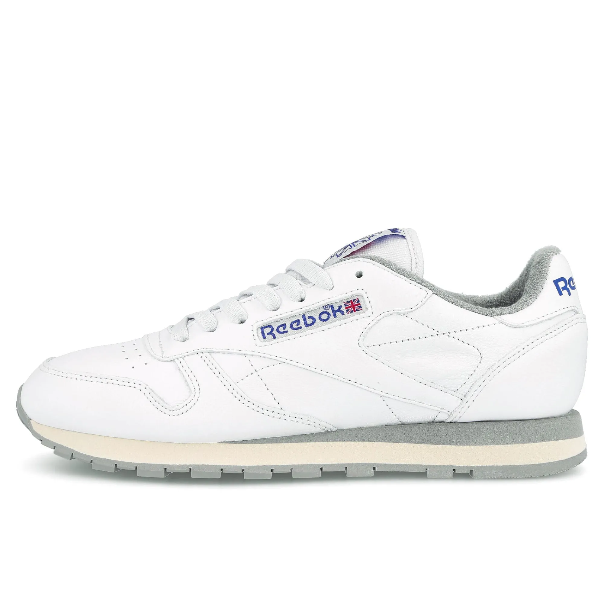 Low Tops | The Classics^Reebok classic leather r12 White/Grey/Sand/Royal/Red