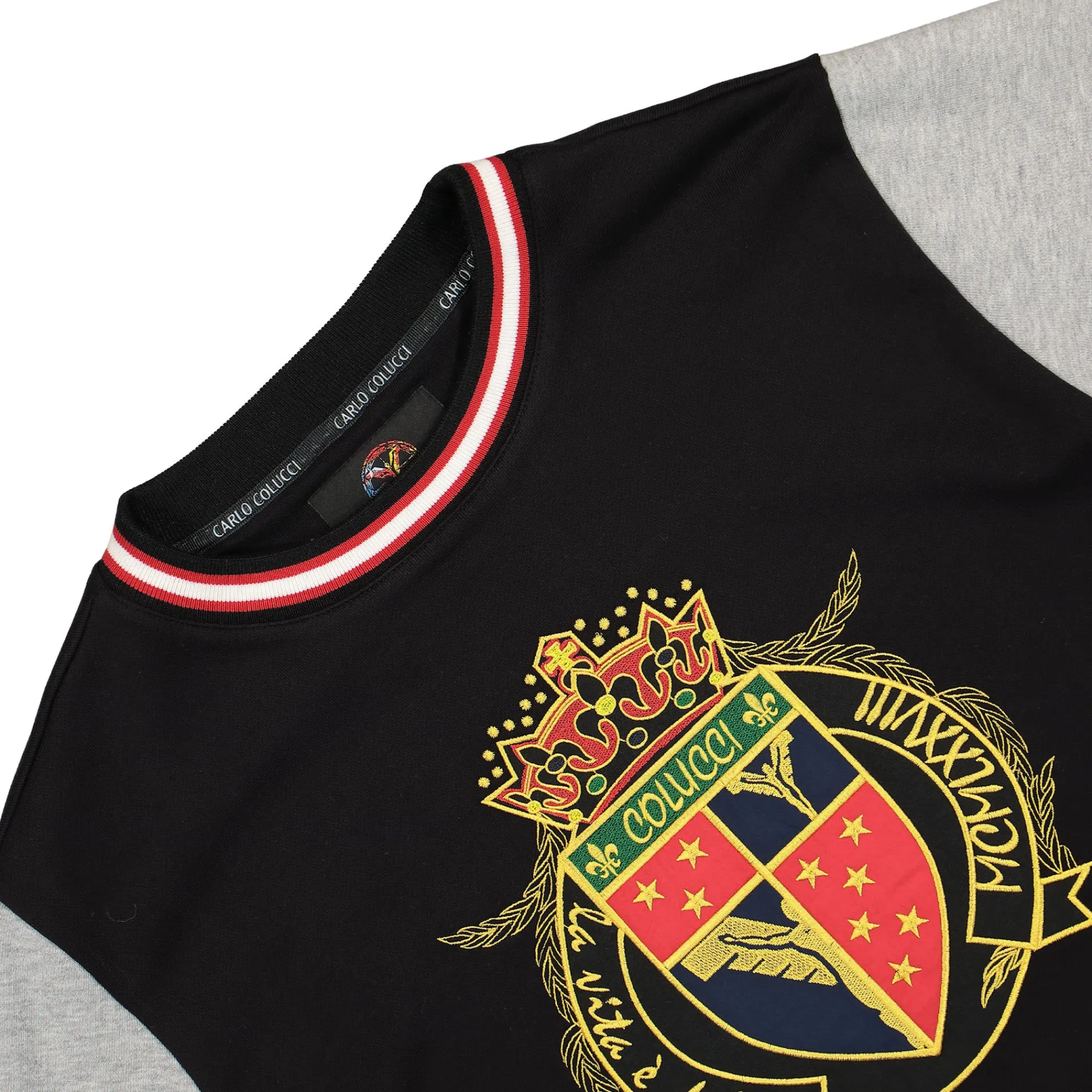 Sweatshirts & Hoodies^Carlo Colucci College Sweatshirt Black