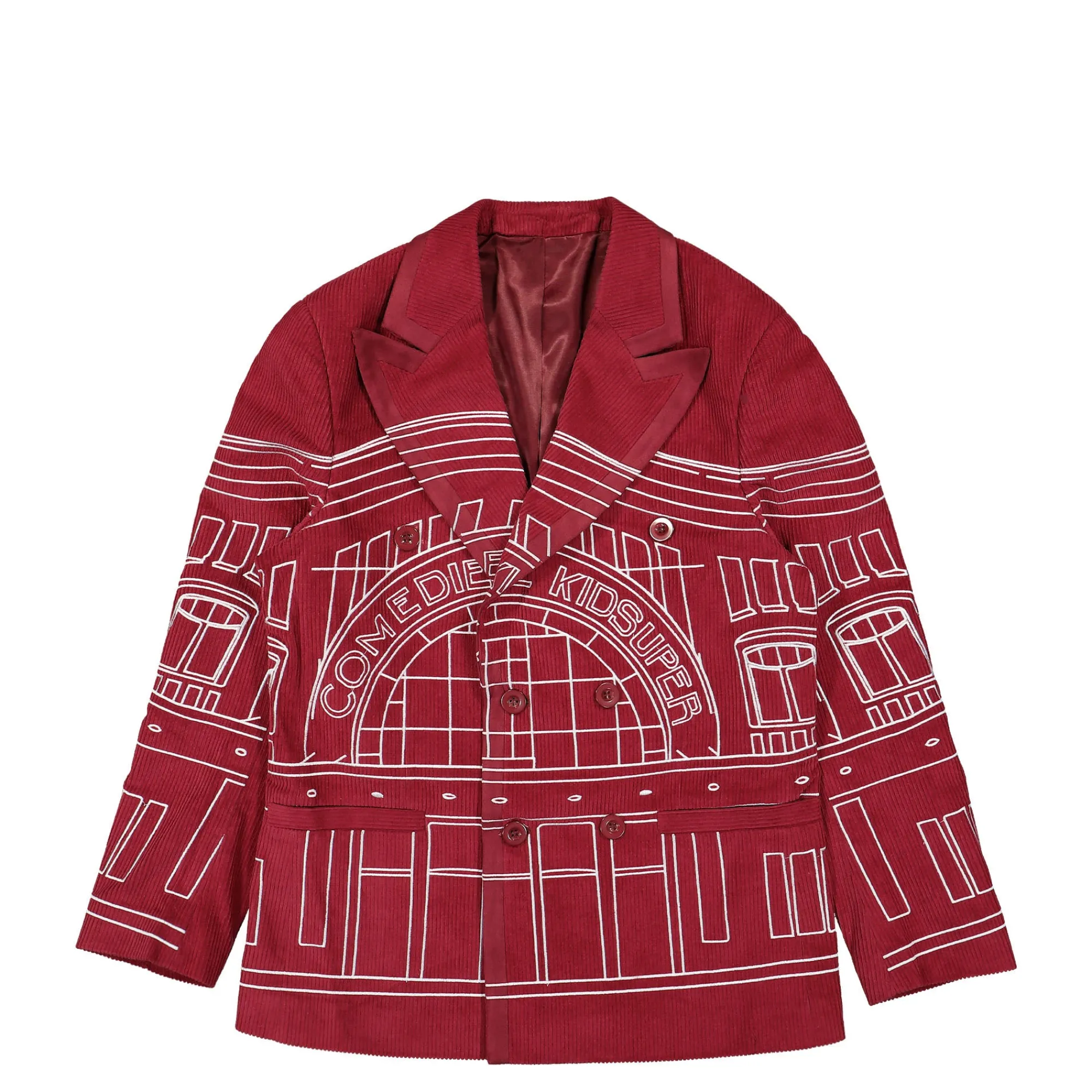 Jackets & Coats^Kidsuper Studios Comedie De Kidsuper Suit Top Burgundy