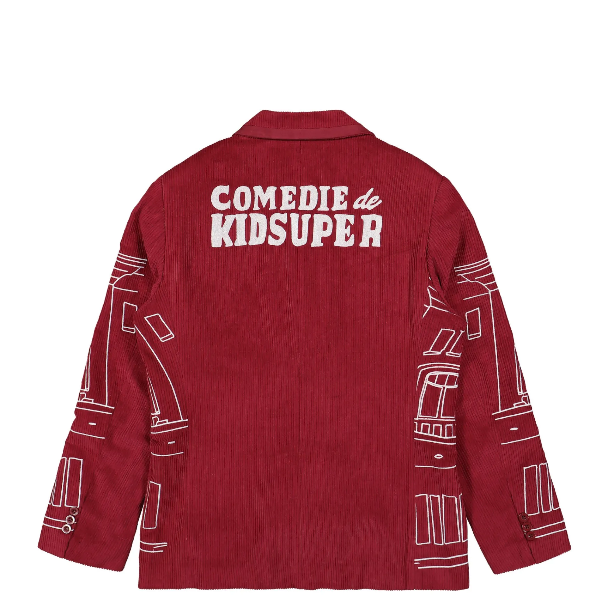 Jackets & Coats^Kidsuper Studios Comedie De Kidsuper Suit Top Burgundy