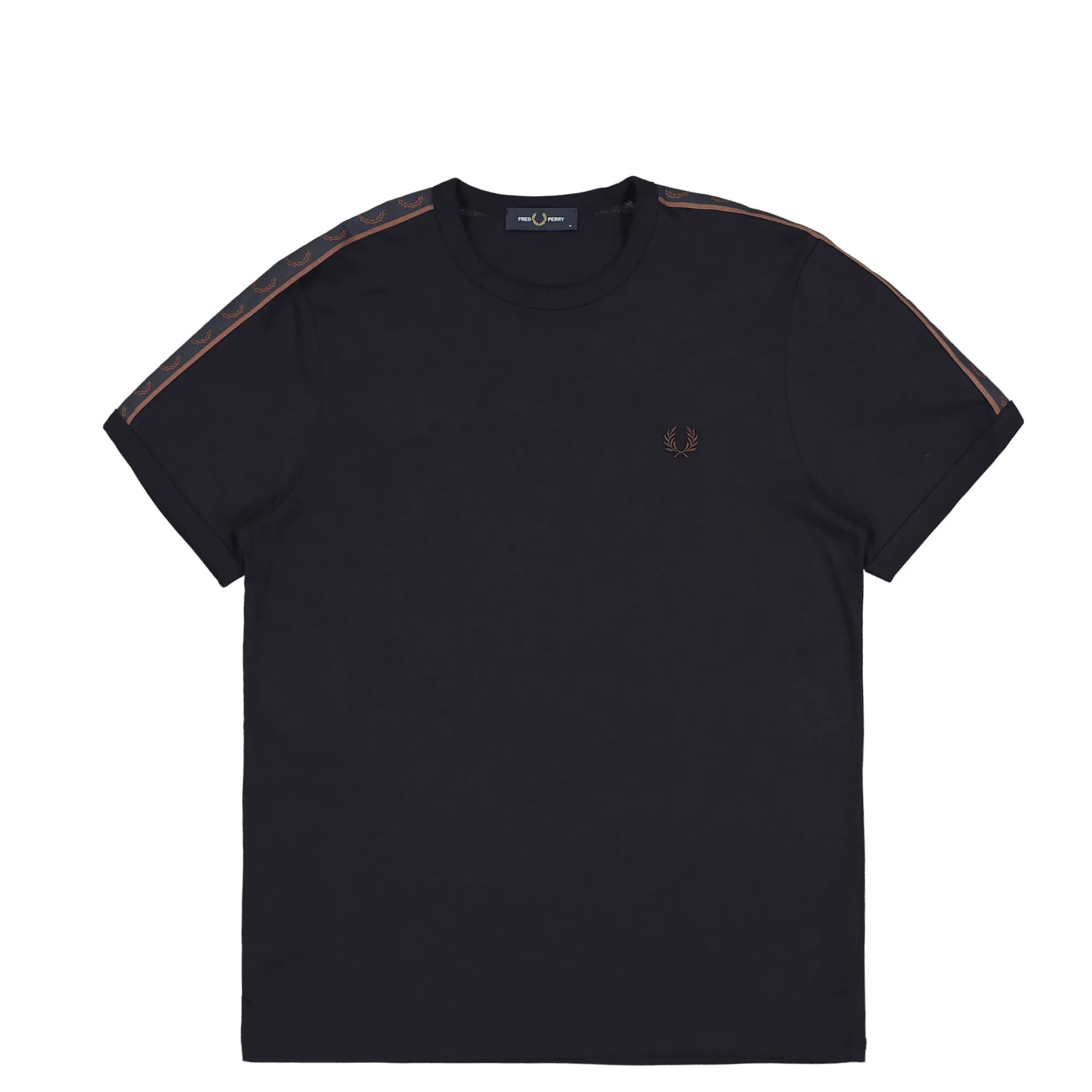 T-Shirts & Long Sleeves | T-Shirts & Long Sleeves^Fred Perry Contrast Tape Ringer T-Shirt Navy/CarringtonBrick