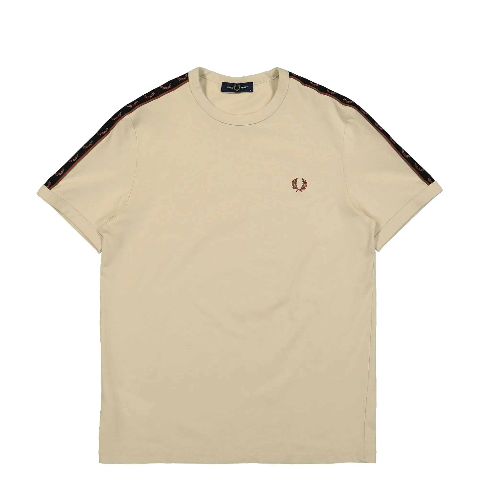 T-Shirts & Long Sleeves^Fred Perry Contrast Tape Ringer T-Shirt Oatmeal/WhiskyBrown