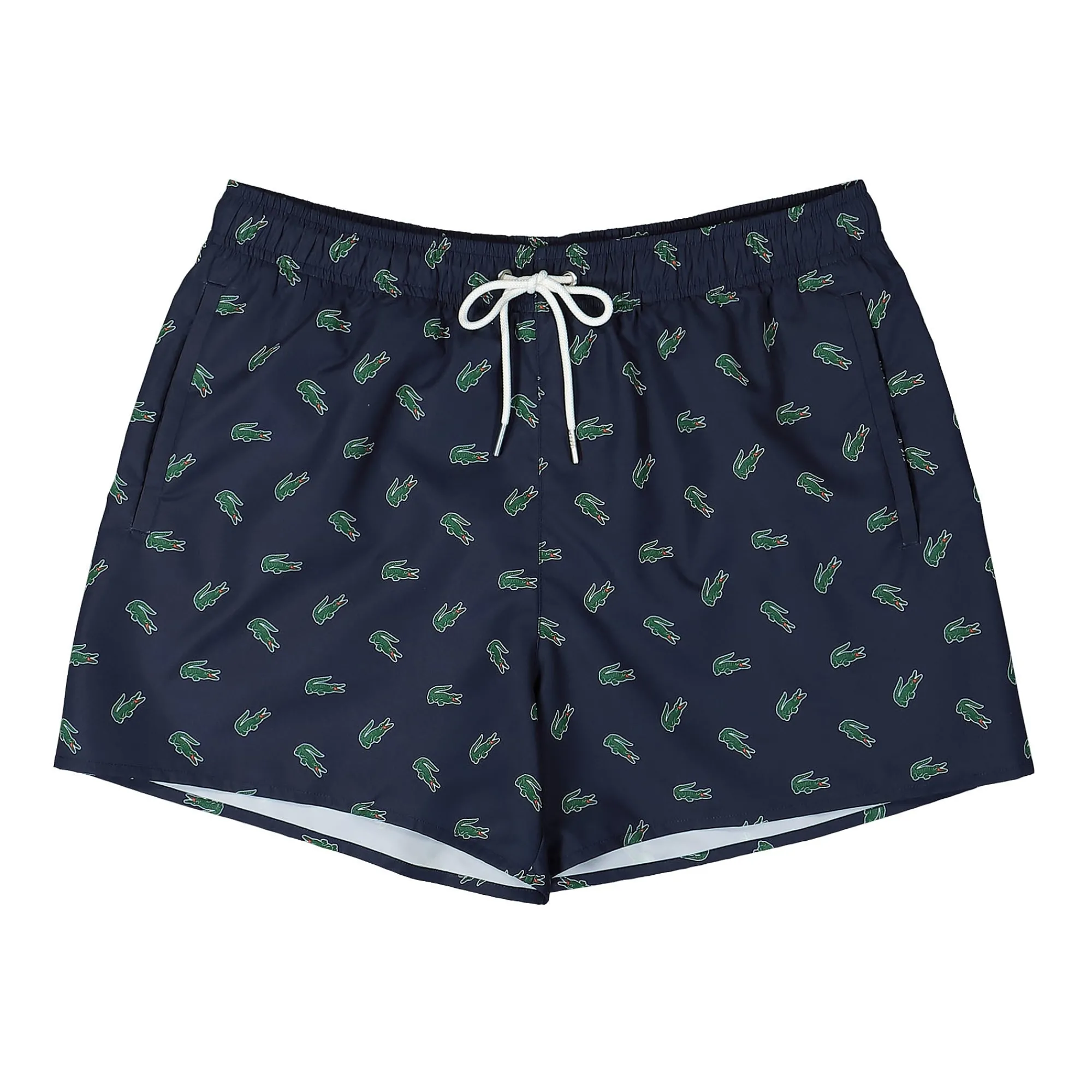 Socks & Underwear | Pants & Shorts^Lacoste Crocodile Print Swim Trunks BlueMarine