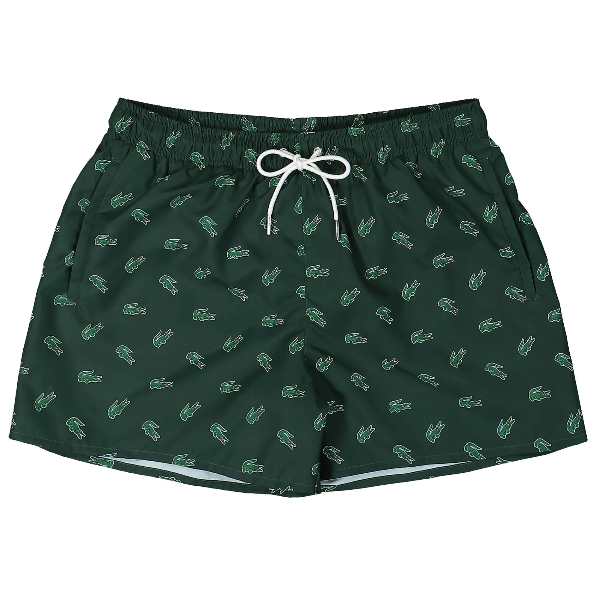 Socks & Underwear | Pants & Shorts^Lacoste Crocodile Print Swim Trunks VertGreen