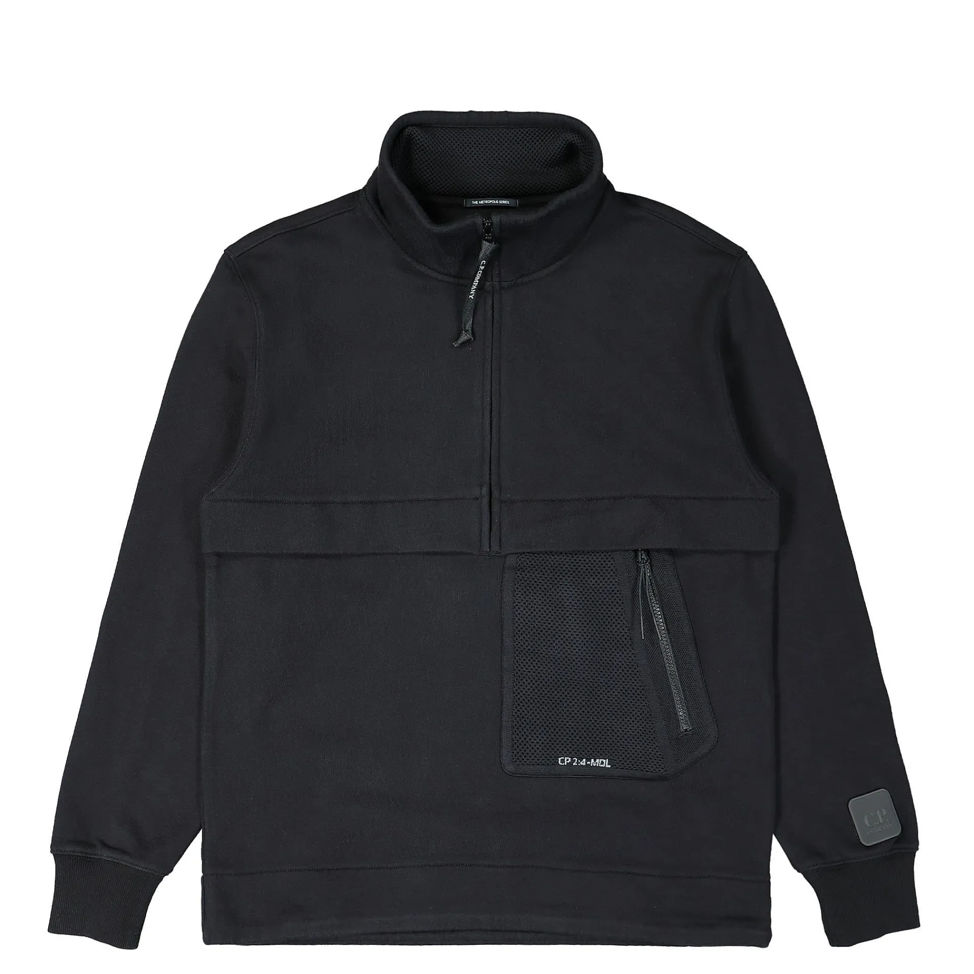 Jackets & Coats^C.P. Company Diagonal Raised Fleece Anorak Black