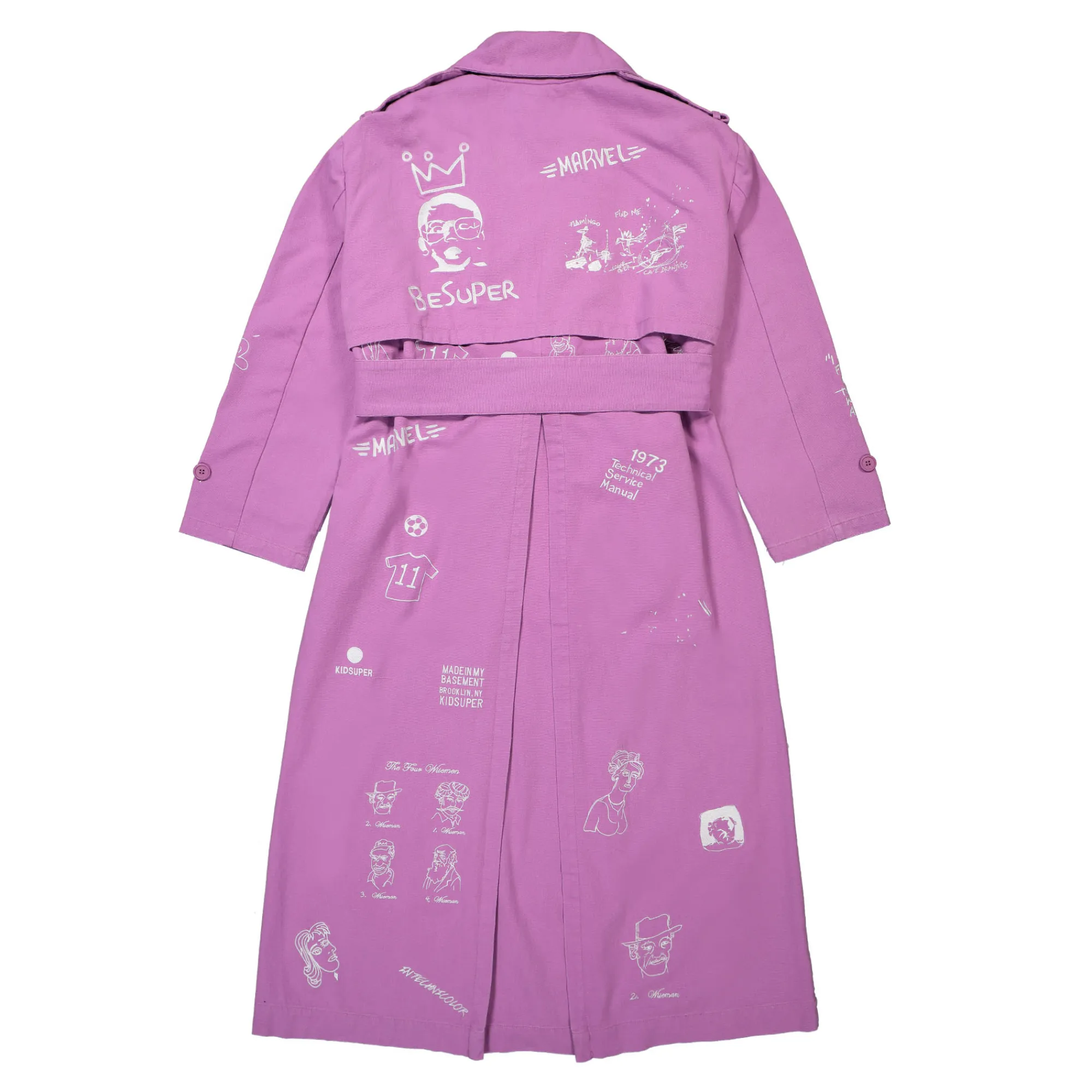 Jackets & Coats^Kidsuper Studios Embroidered Trench Coat Plum