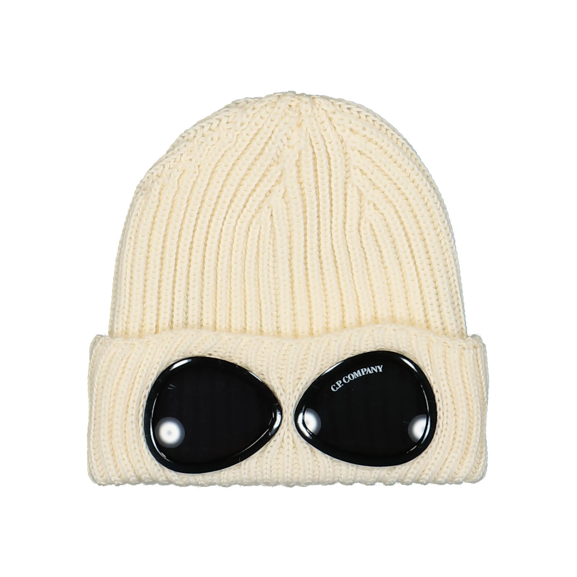 Caps, Hats & Beanies | Caps, Hats & Beanies^C.P. Company Extra Fine Merino Wool Goggle Beanie GauzeWhite