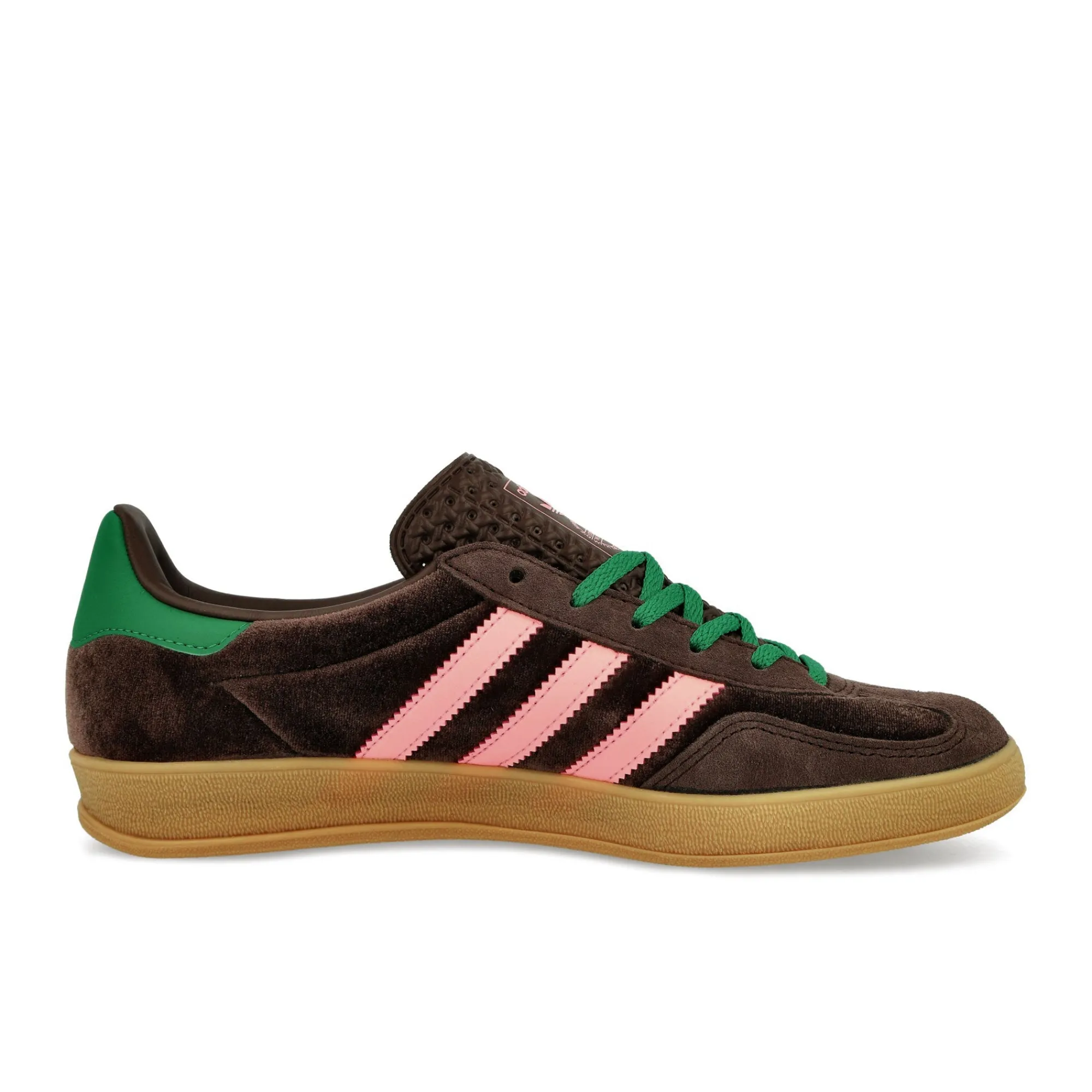 Low Tops | The Classics^adidas Gazelle Indoor W DarkBrown/GlowPink/CourtGreen