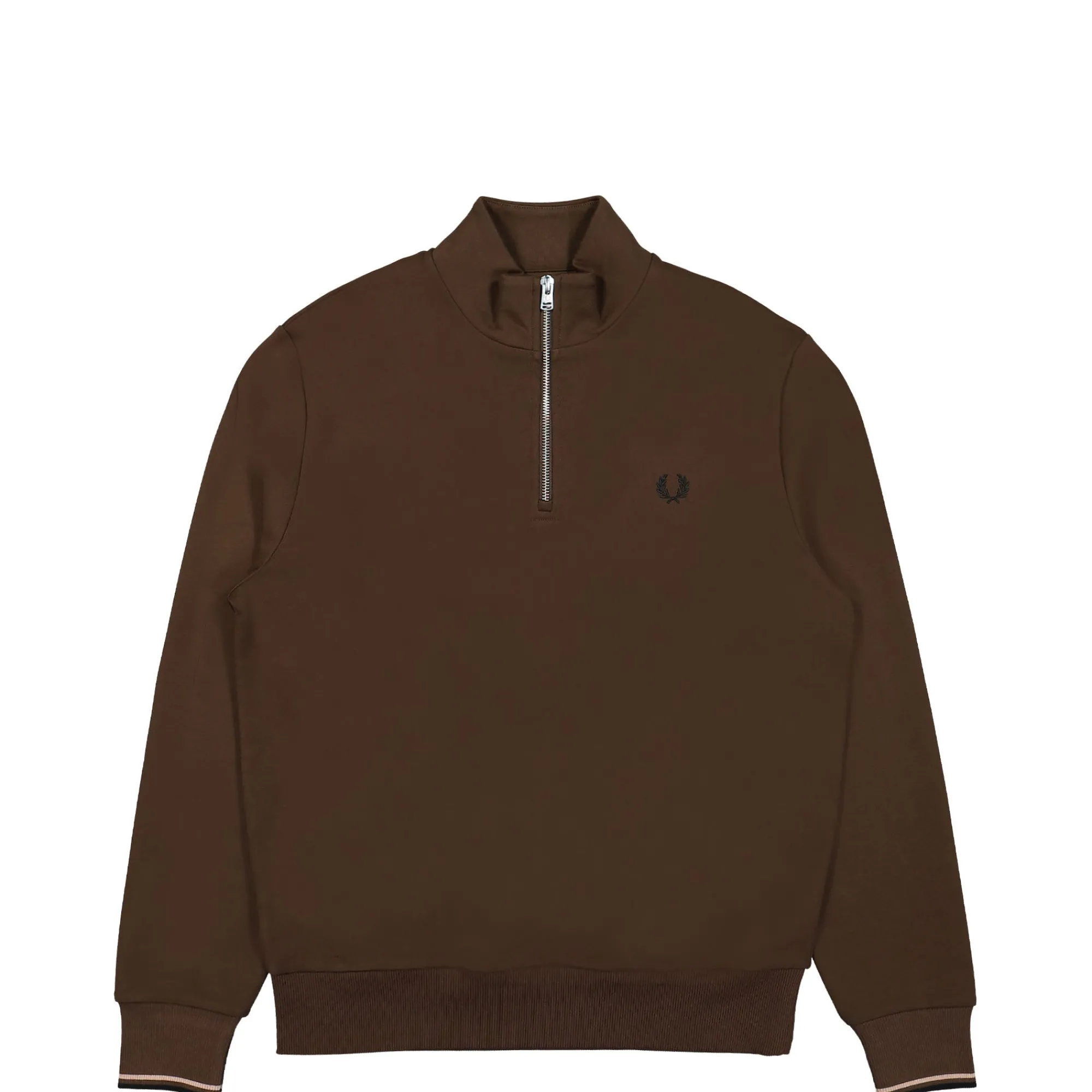 Sweatshirts & Hoodies^Fred Perry Half Zip Sweatshirt BurntTobacco