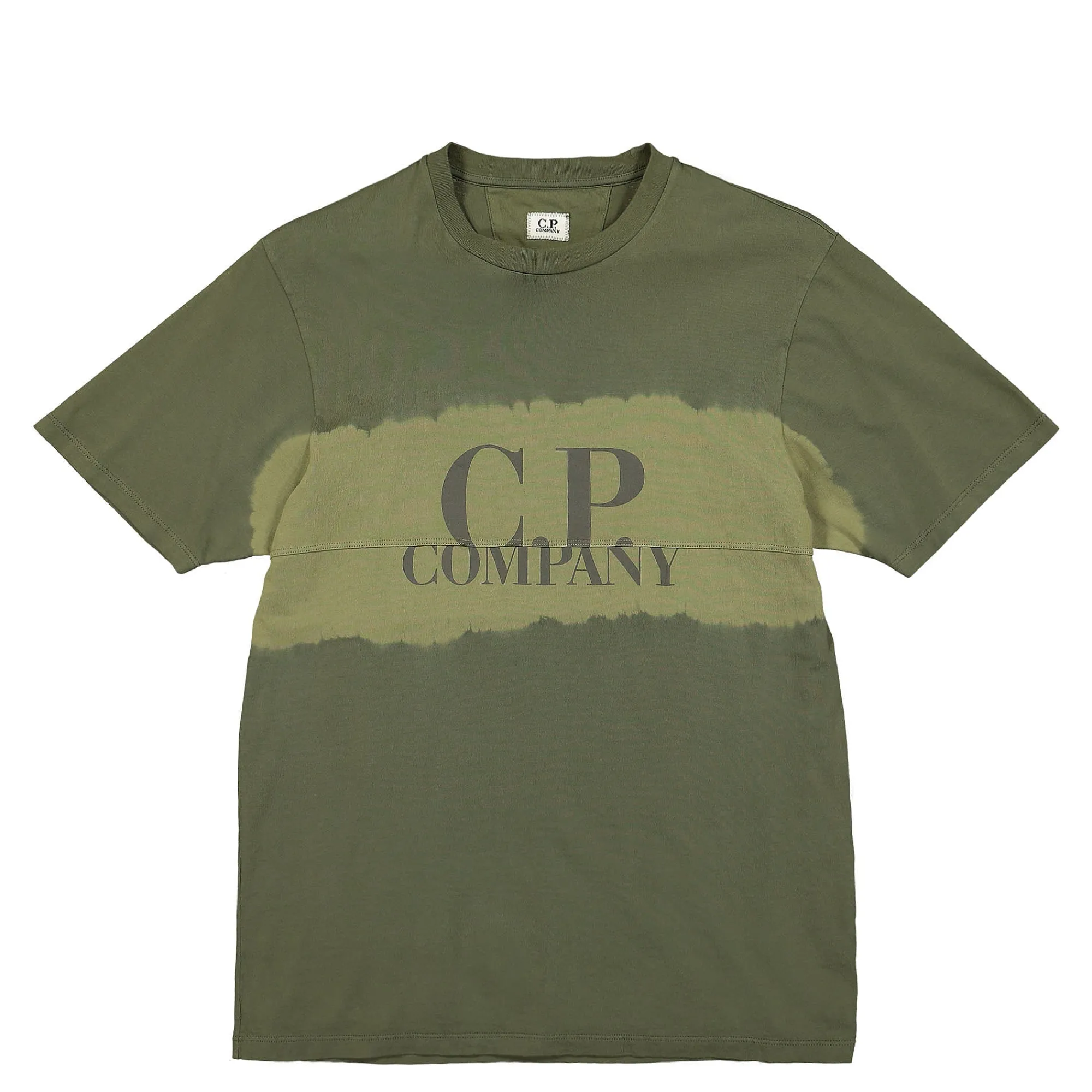 T-Shirts & Long Sleeves^C.P. Company 24/1 Jersey Tie-Dye Logo T-Shirt BurntOlive