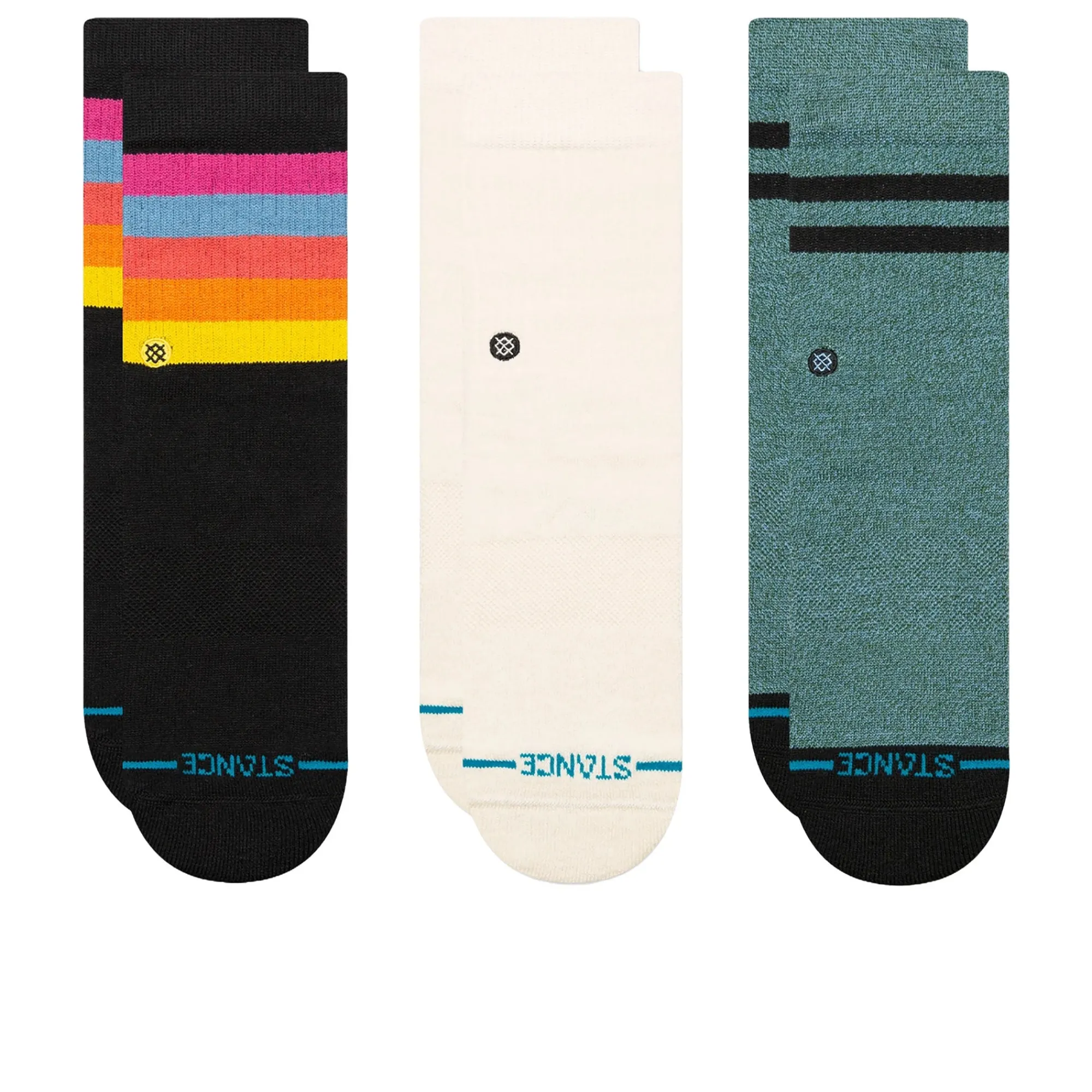 Socks^Stance Kids Maliboo 3 Pack Socks Black