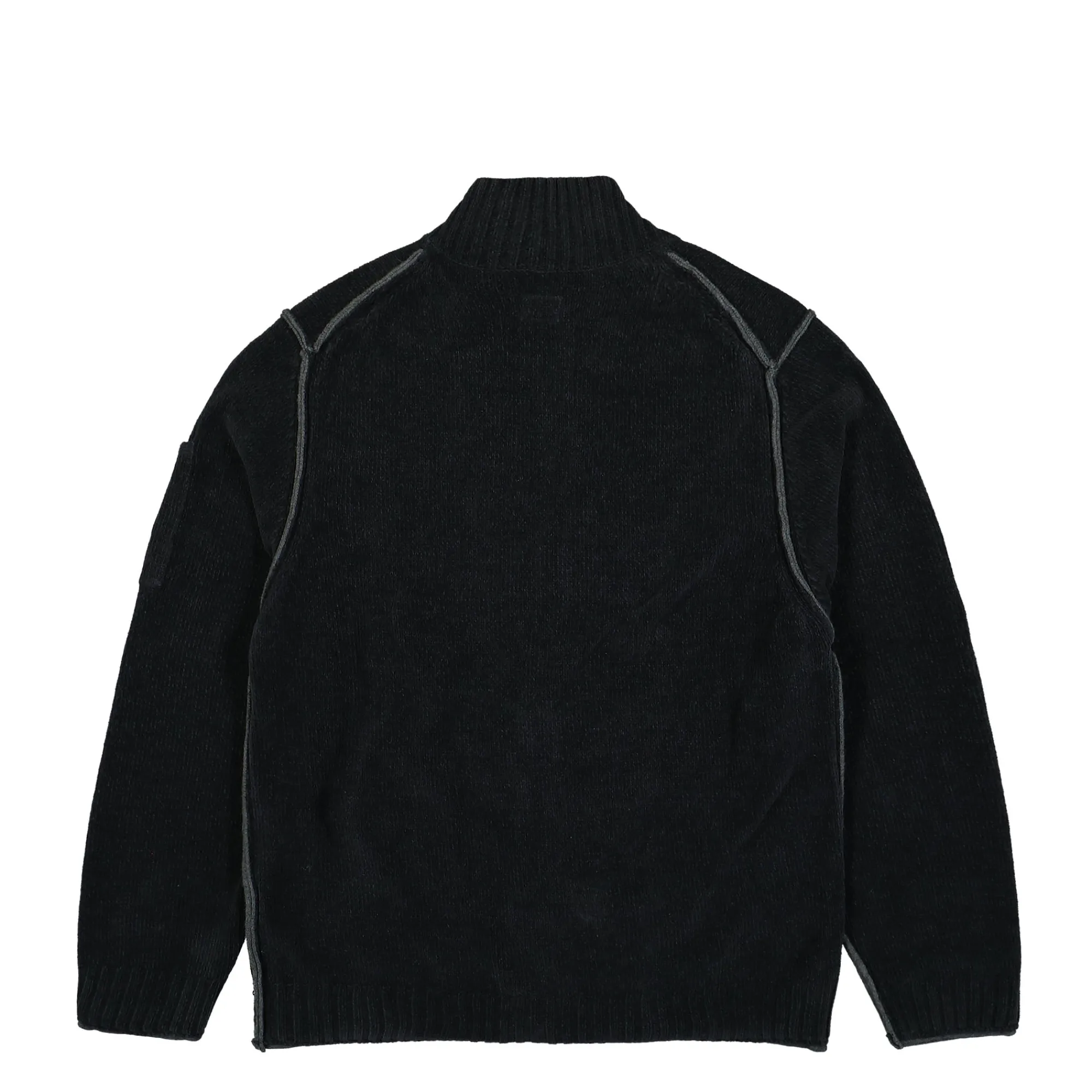 Sweatshirts & Hoodies^C.P. Company Knitwear Cardigan In Double Face Cotton Chenille BlackSand