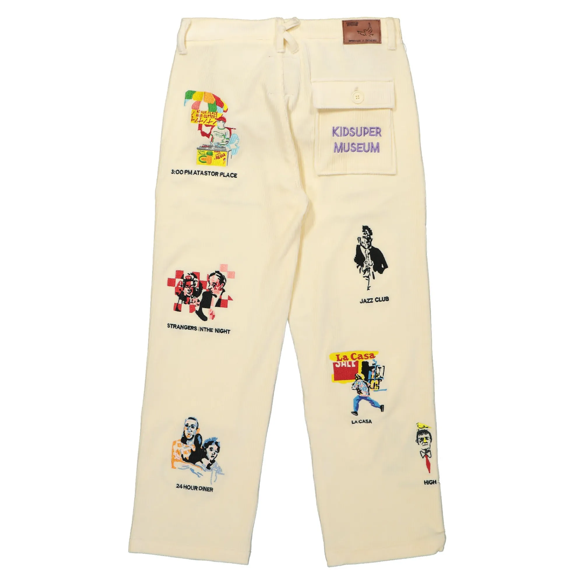 Pants & Shorts^Kidsuper Studios Museum Embroidered Cord Pants Cream