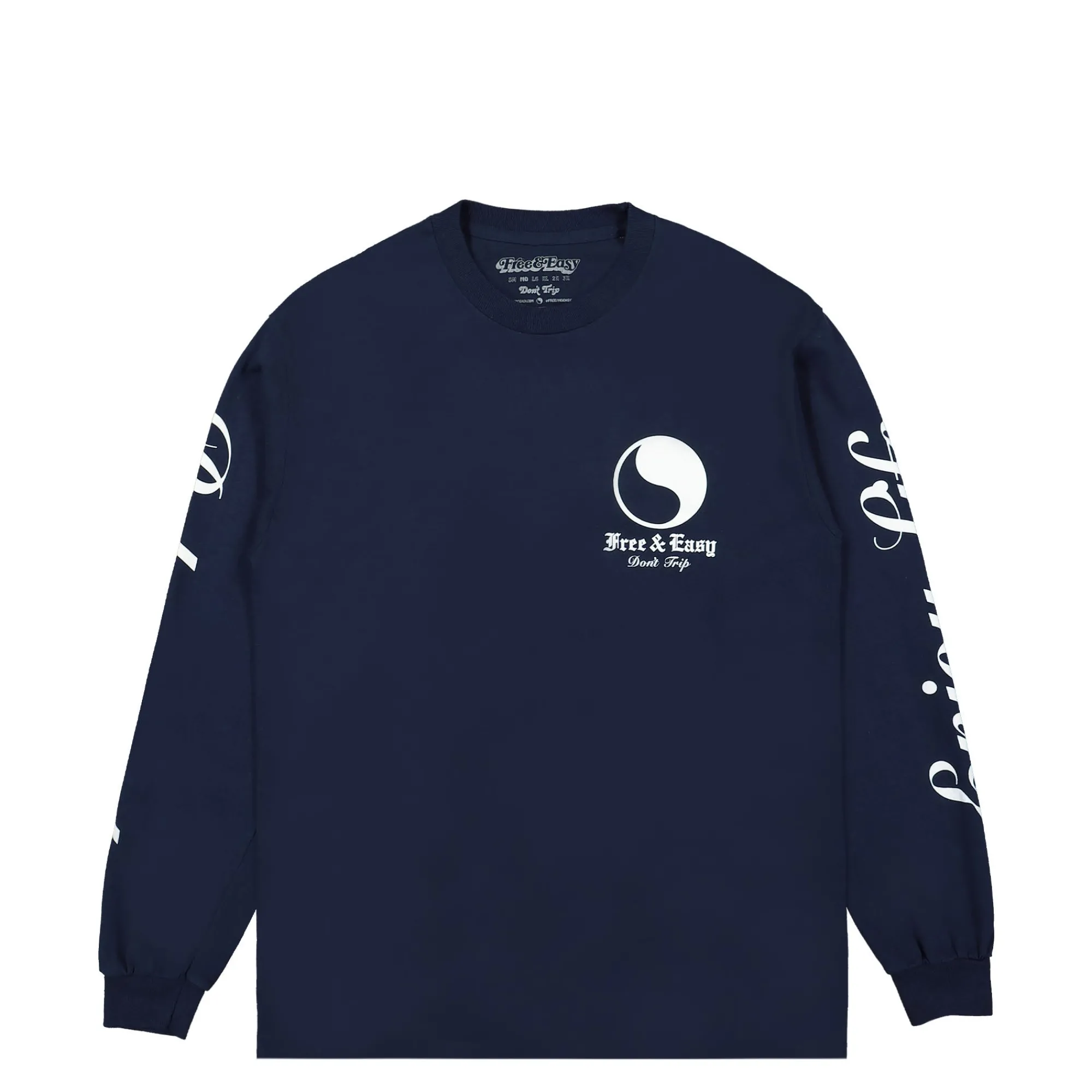 T-Shirts & Long Sleeves^Free & Easy Olde English LS Tee Navy