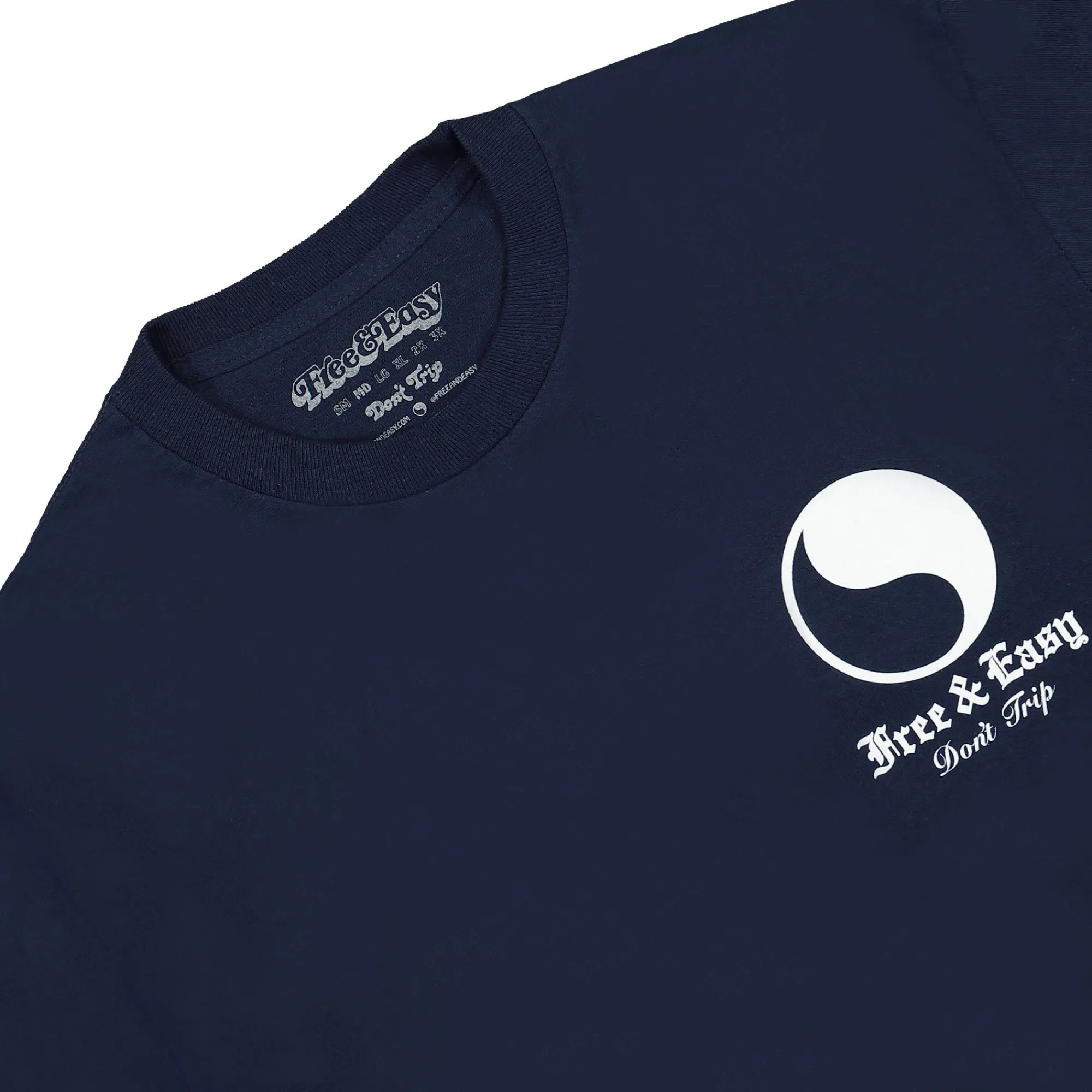 T-Shirts & Long Sleeves^Free & Easy Olde English LS Tee Navy