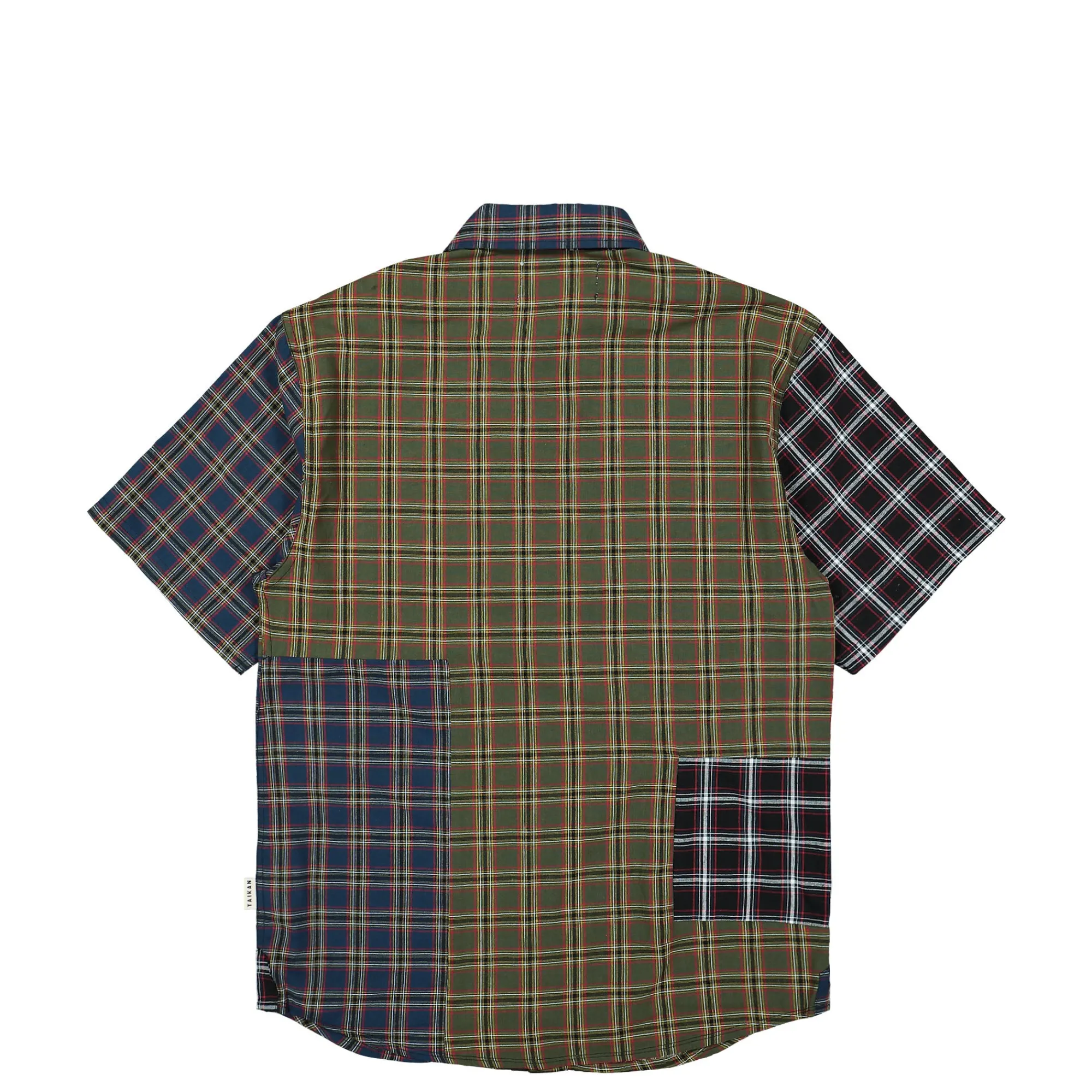 Shirts^Taikan Patchwork S/S Shirt OlivePlaid