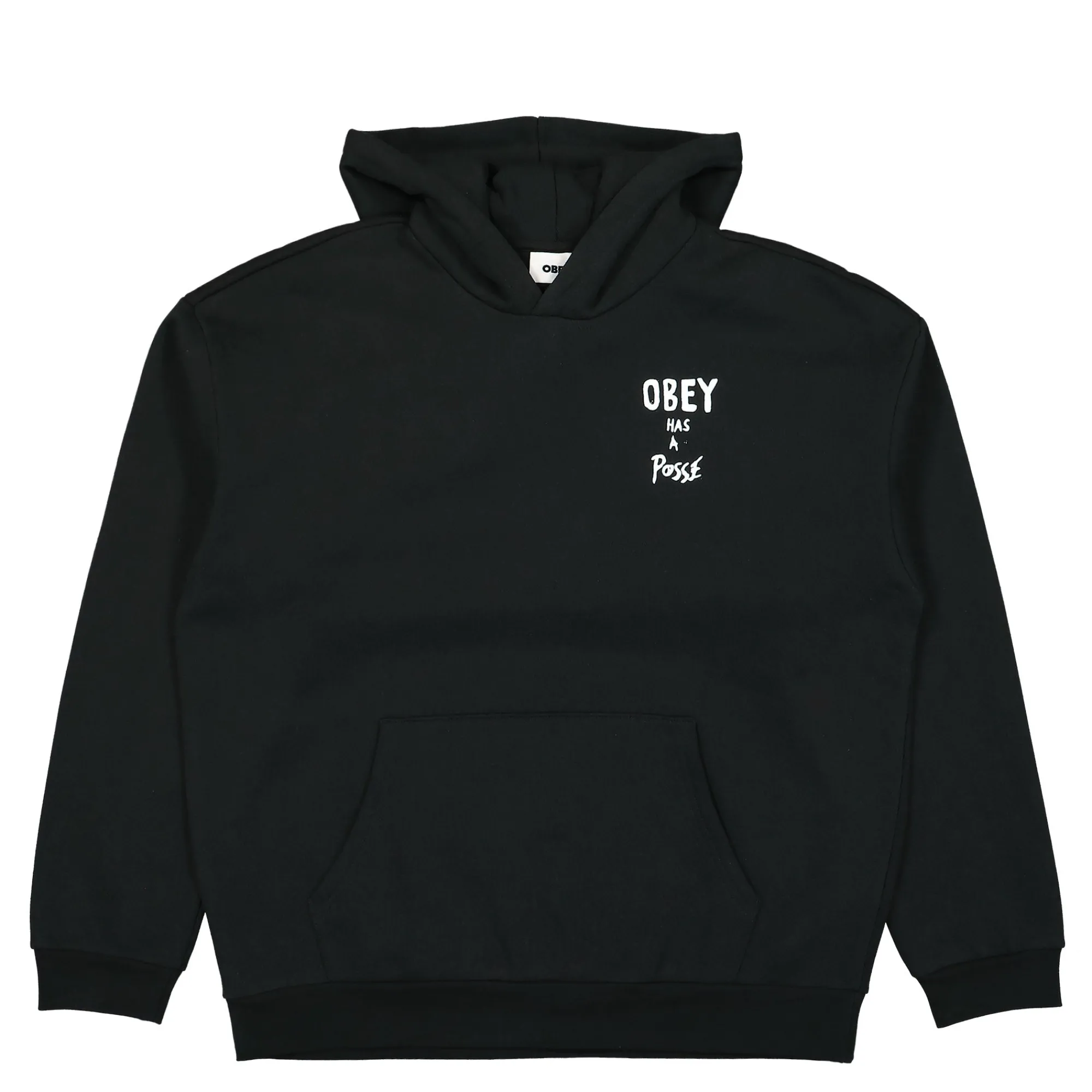 Sweatshirts & Hoodies^Obey Posse Extra Heavy Hood Black