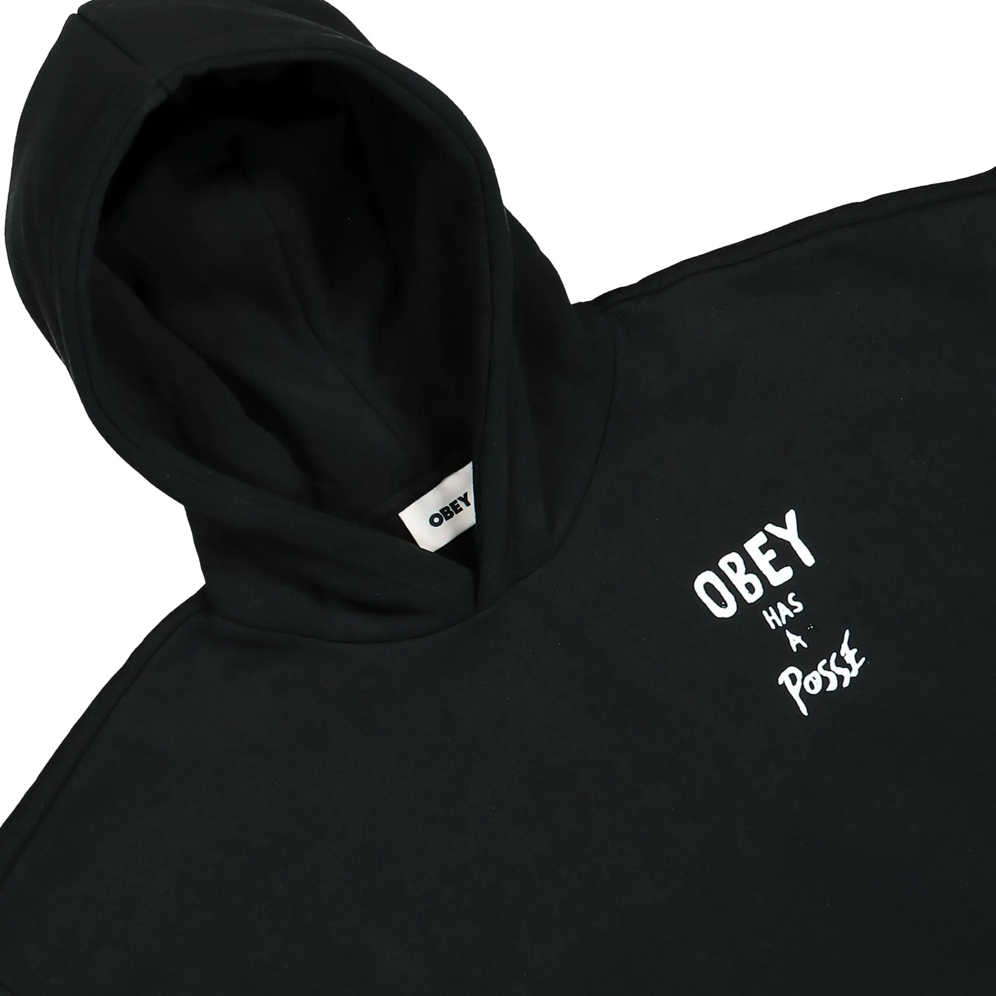 Sweatshirts & Hoodies^Obey Posse Extra Heavy Hood Black