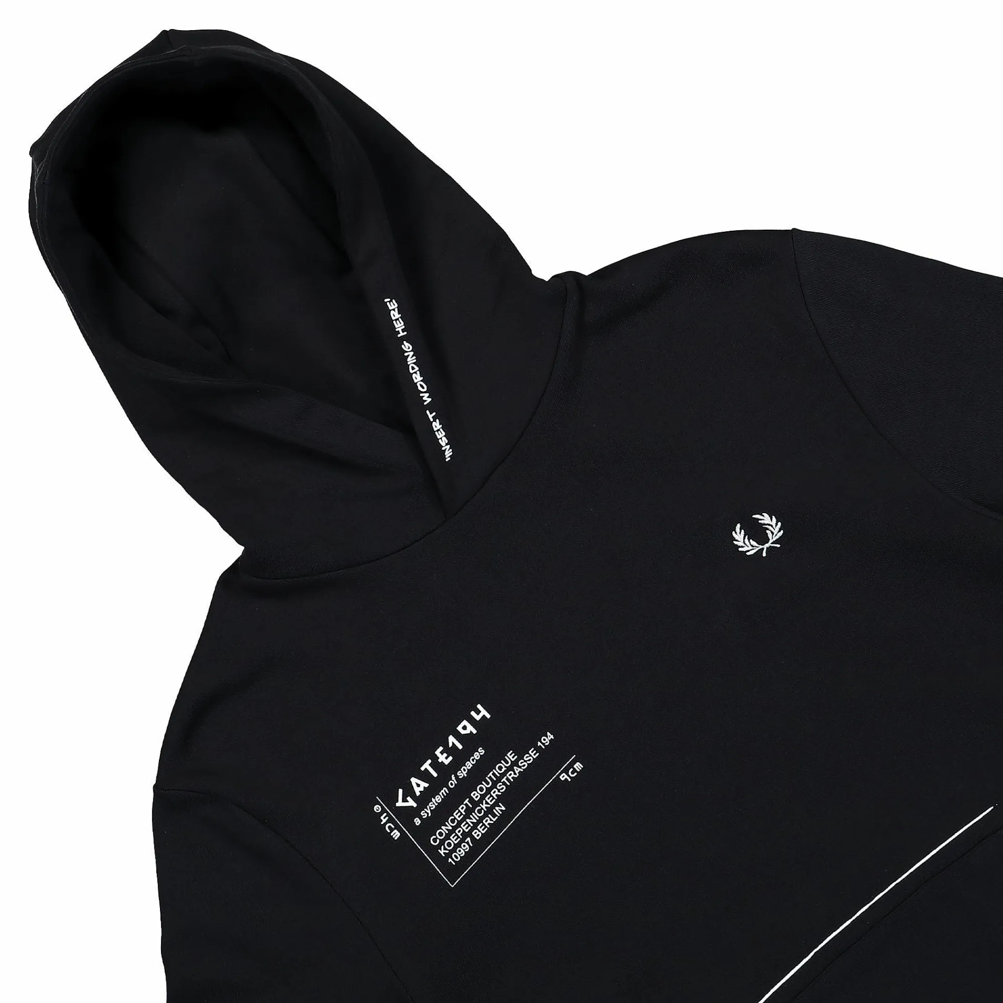 Sweatshirts & Hoodies^Fred Perry Printed Hooded Sweatshirt Black