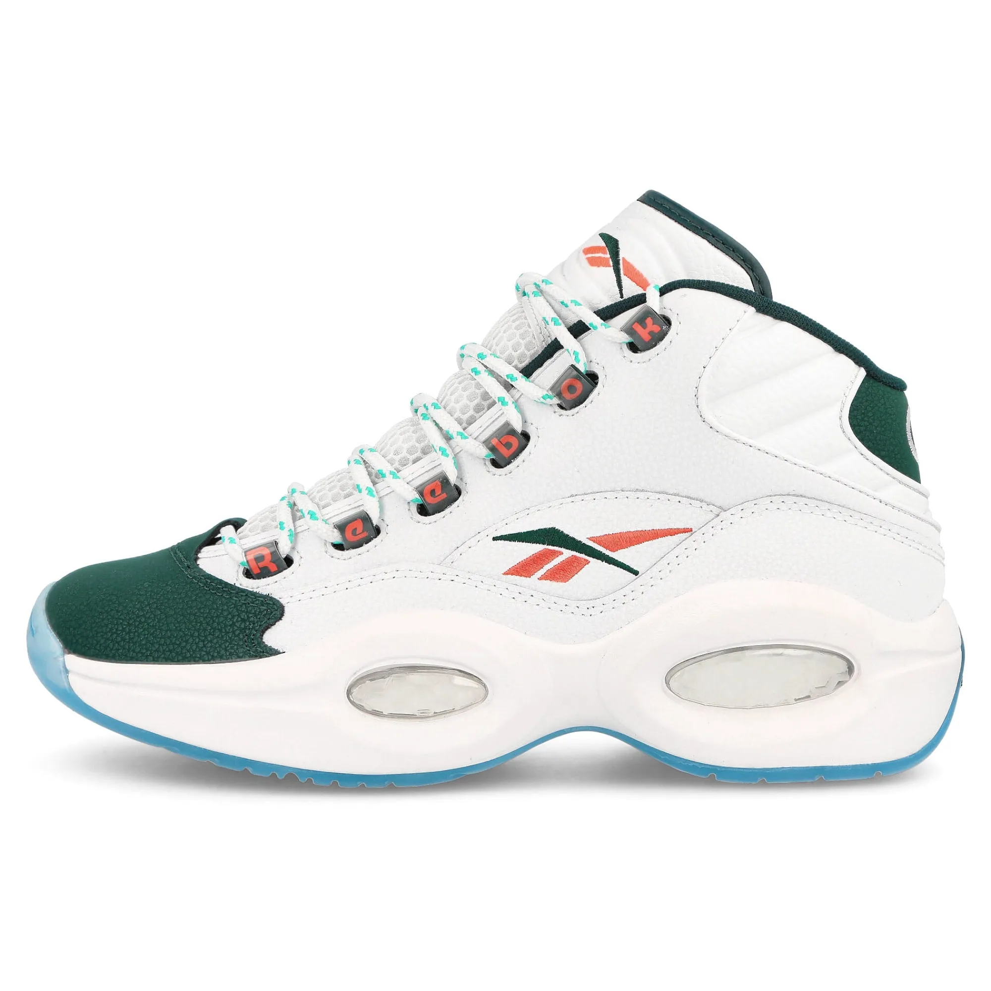 High Tops | Basketball & Court^Reebok question mid Ftwwht-Forgrn-Orgfla