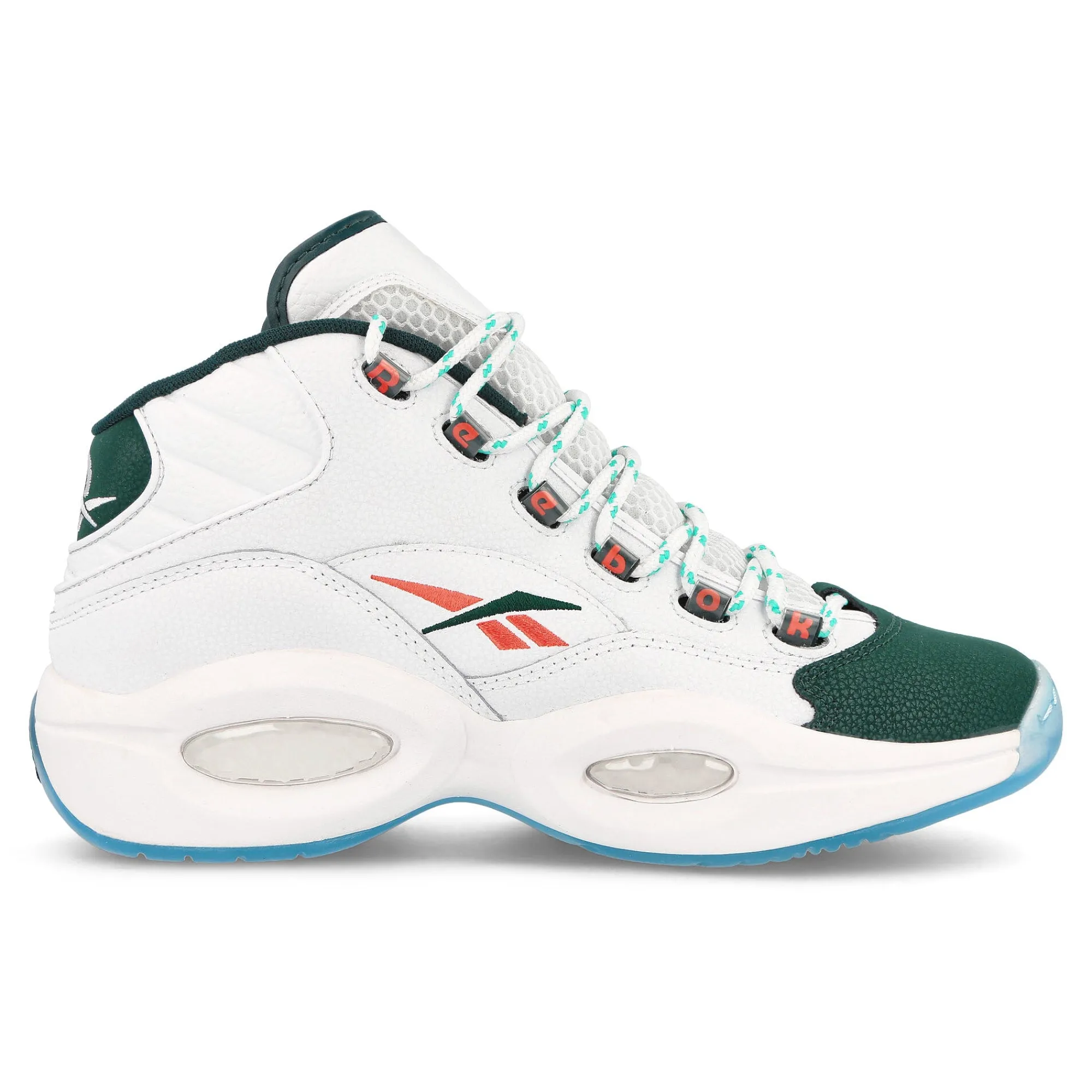 High Tops | Basketball & Court^Reebok question mid Ftwwht-Forgrn-Orgfla