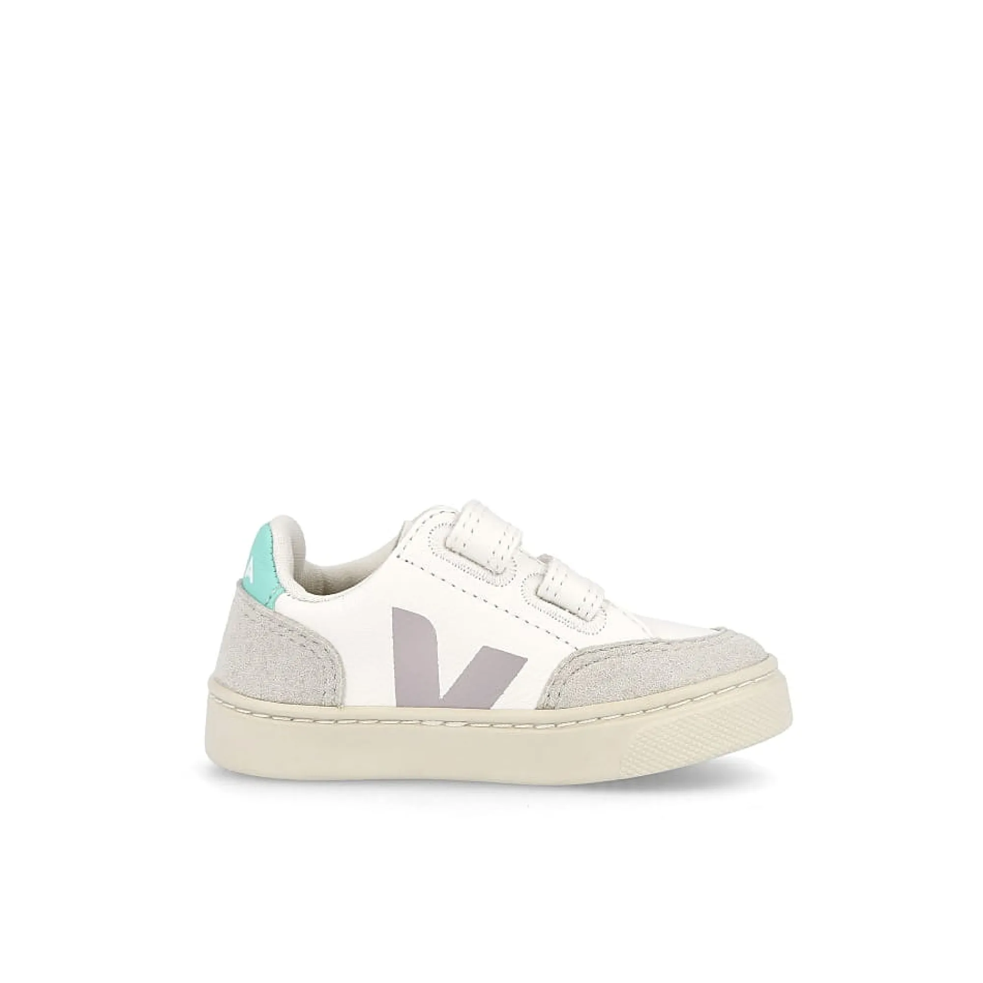 Grade School | Pre School^Veja small v-12 velcro chromefree Extra-White-Parme-Turquoise