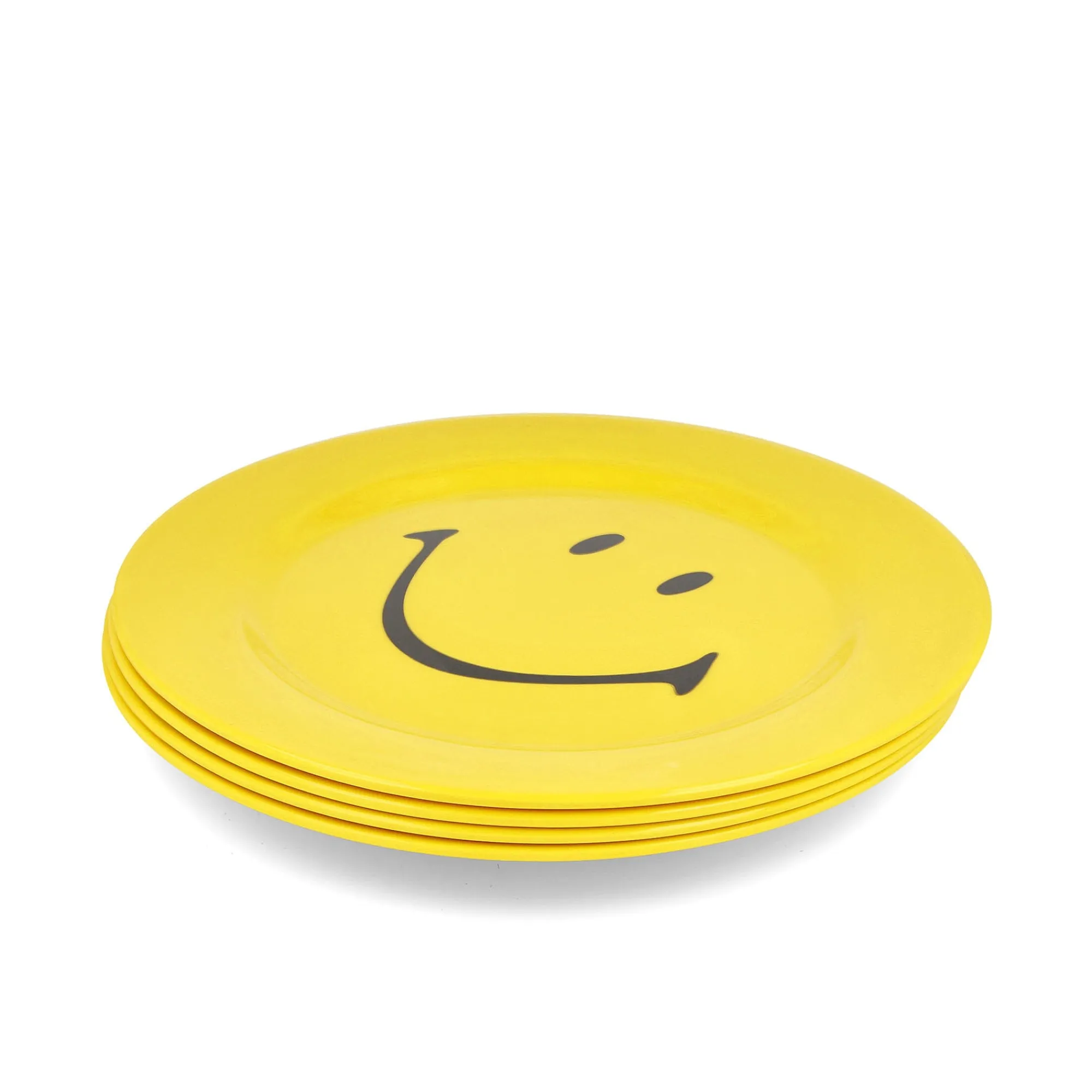 Home Accessories | Home Accessories^Market Smiley Plate 4 Piece Set Yellow