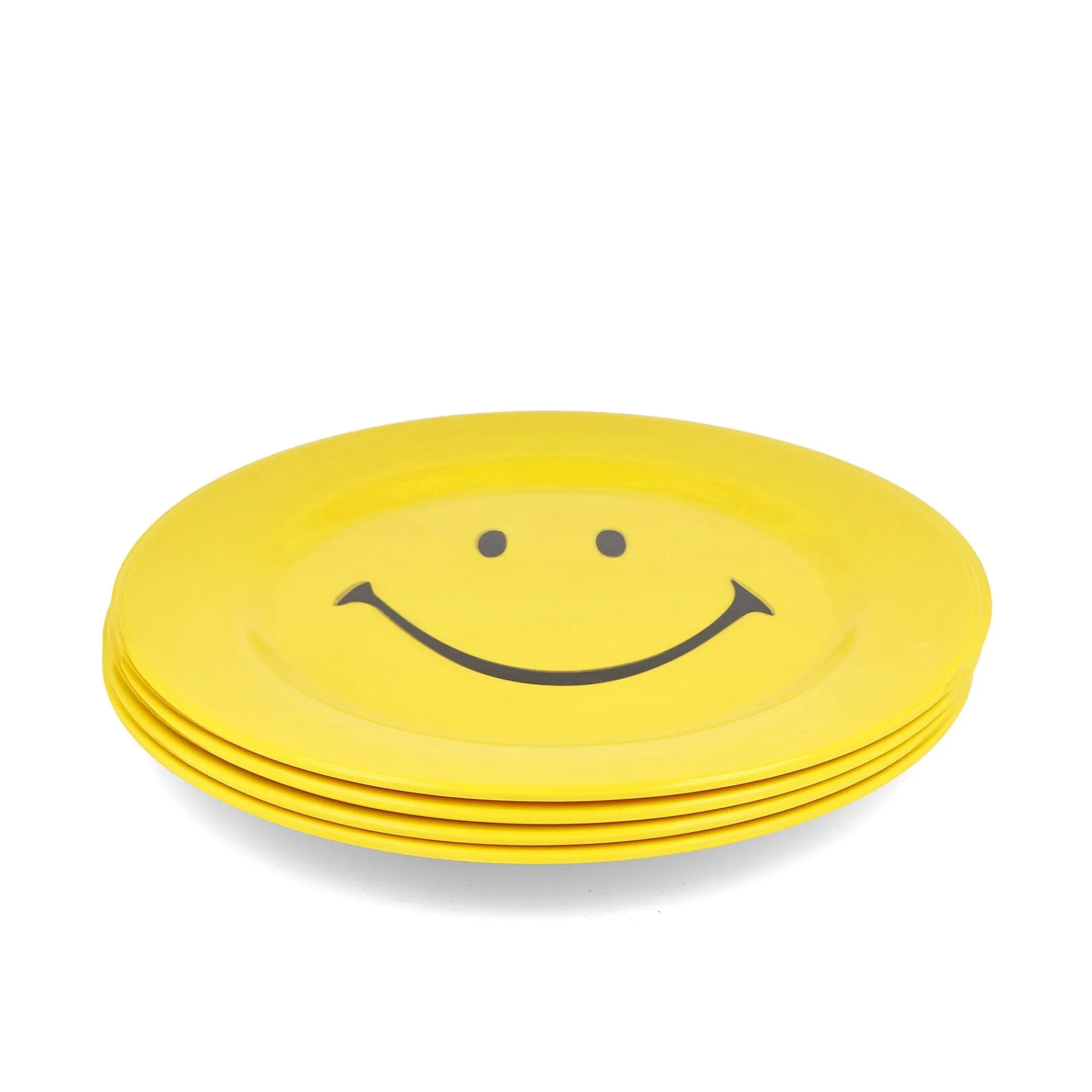 Home Accessories | Home Accessories^Market Smiley Plate 4 Piece Set Yellow