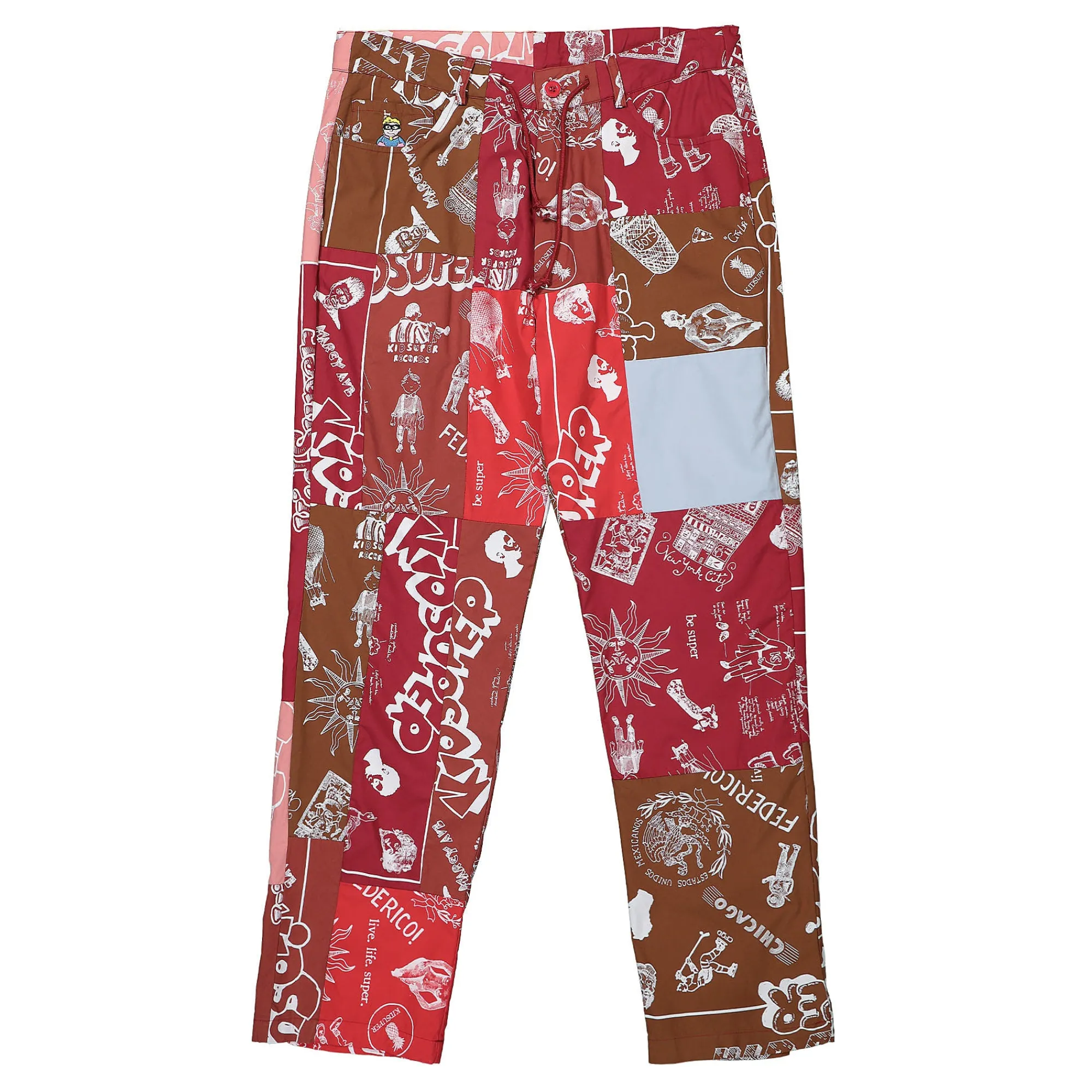 Pants & Shorts^Kidsuper Studios Super Patchwork Trouser Red