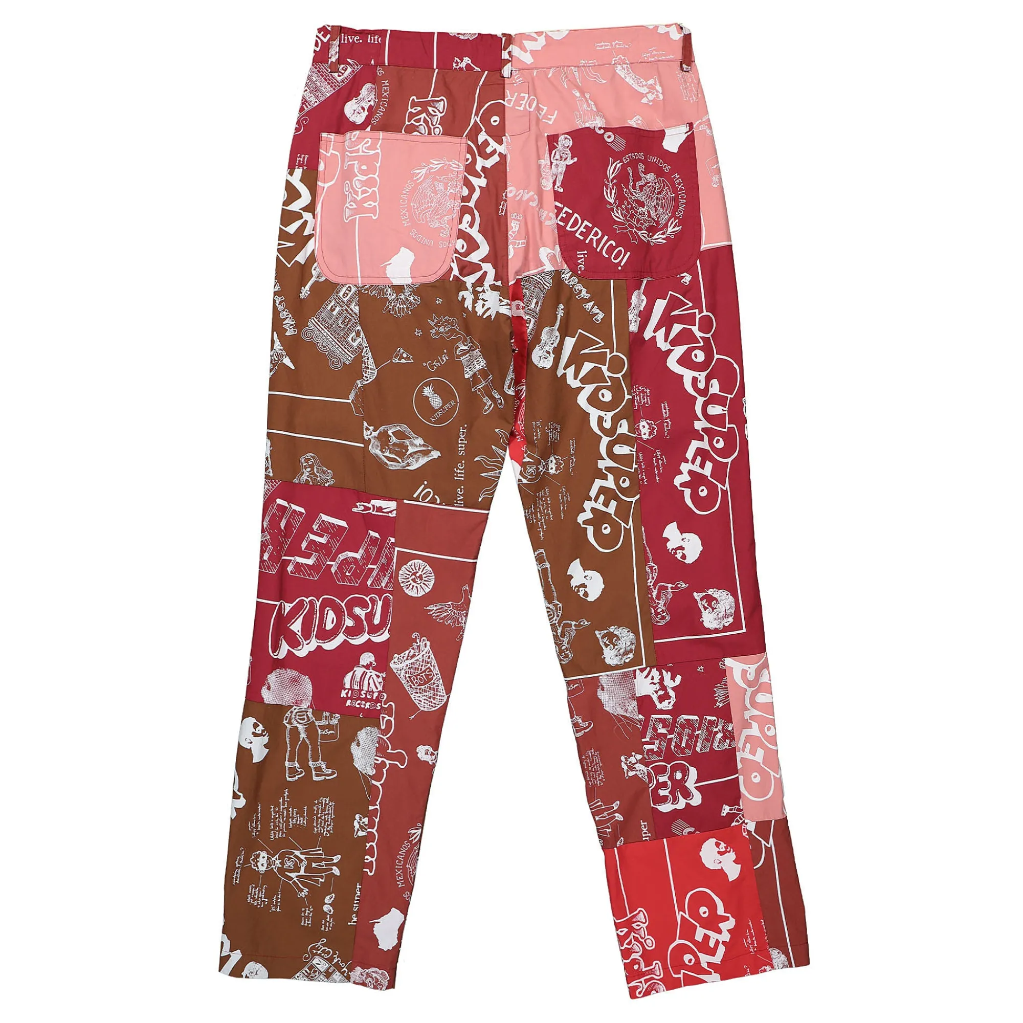 Pants & Shorts^Kidsuper Studios Super Patchwork Trouser Red