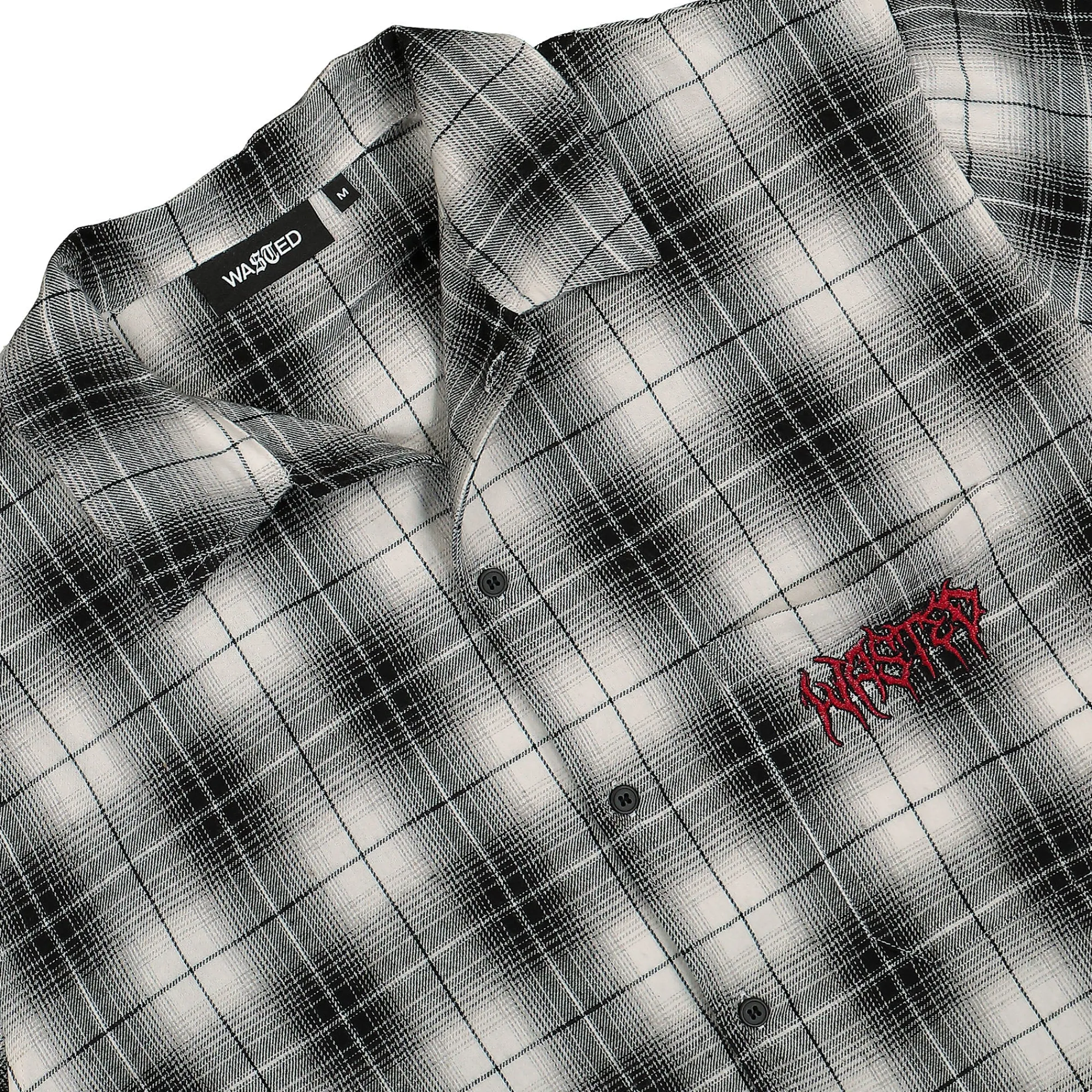 Shirts^Wasted Paris Tartan Bones Shirt Black/White