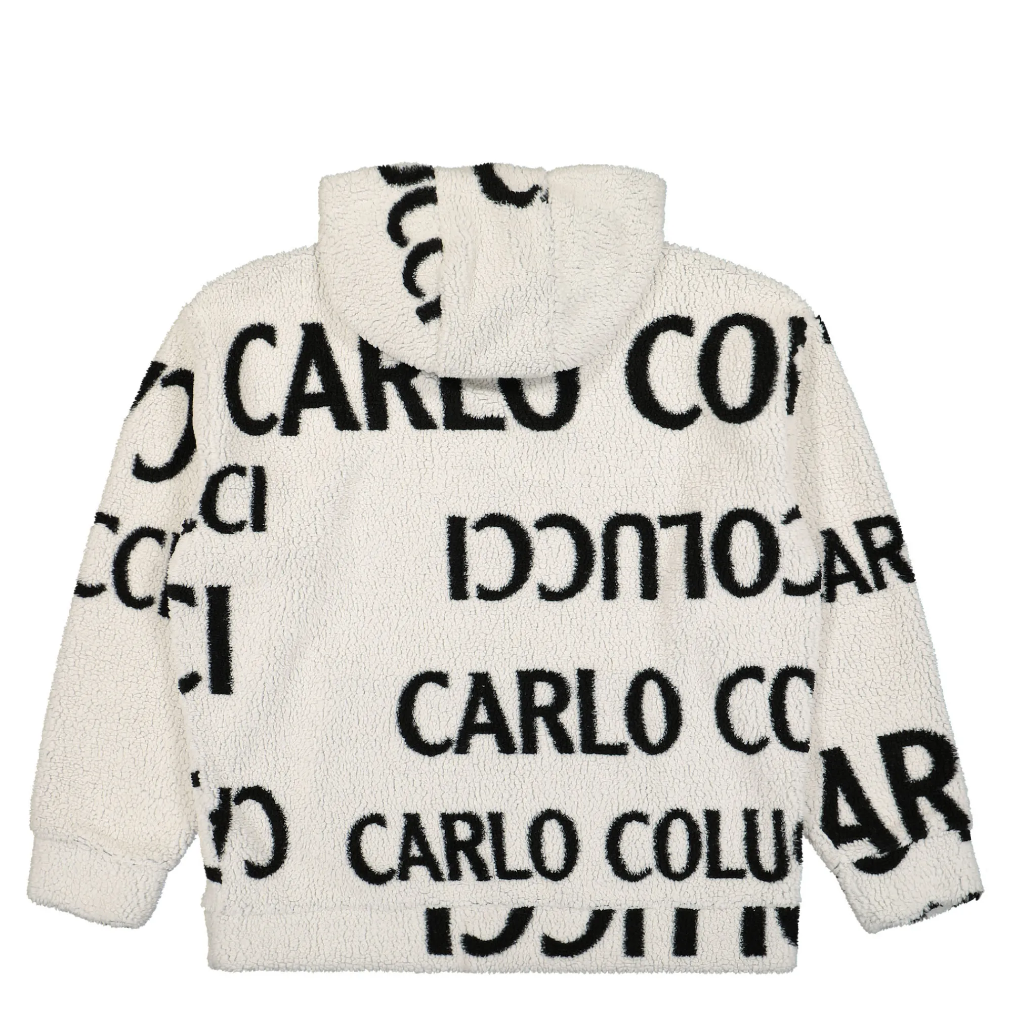 Sweatshirts & Hoodies^Carlo Colucci Teddy Hoodie White/Black