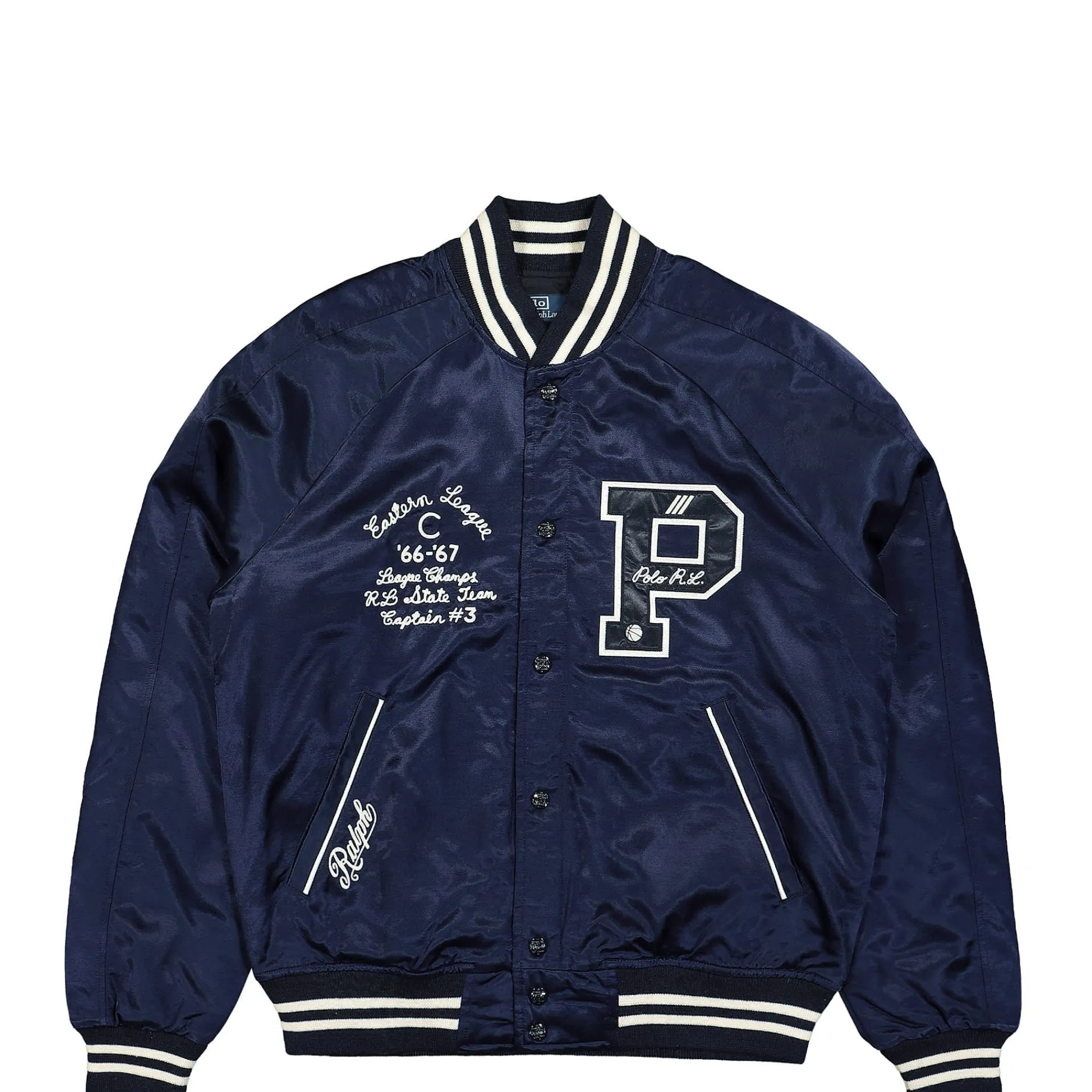 Jackets & Coats^Polo Ralph Lauren Varsity-Inspired Satin Jacket AviatorNavy