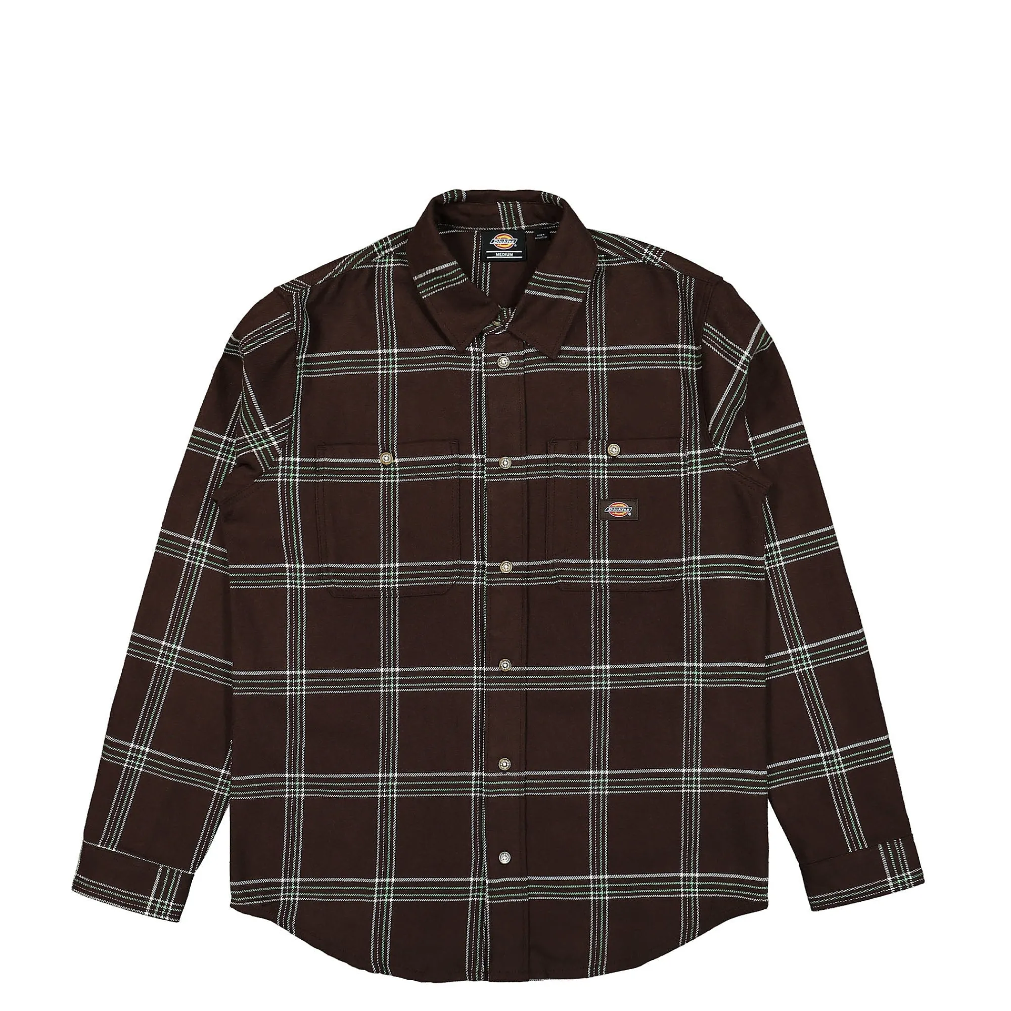 Shirts^Dickies Warrenton LS Shirt DarkBrown