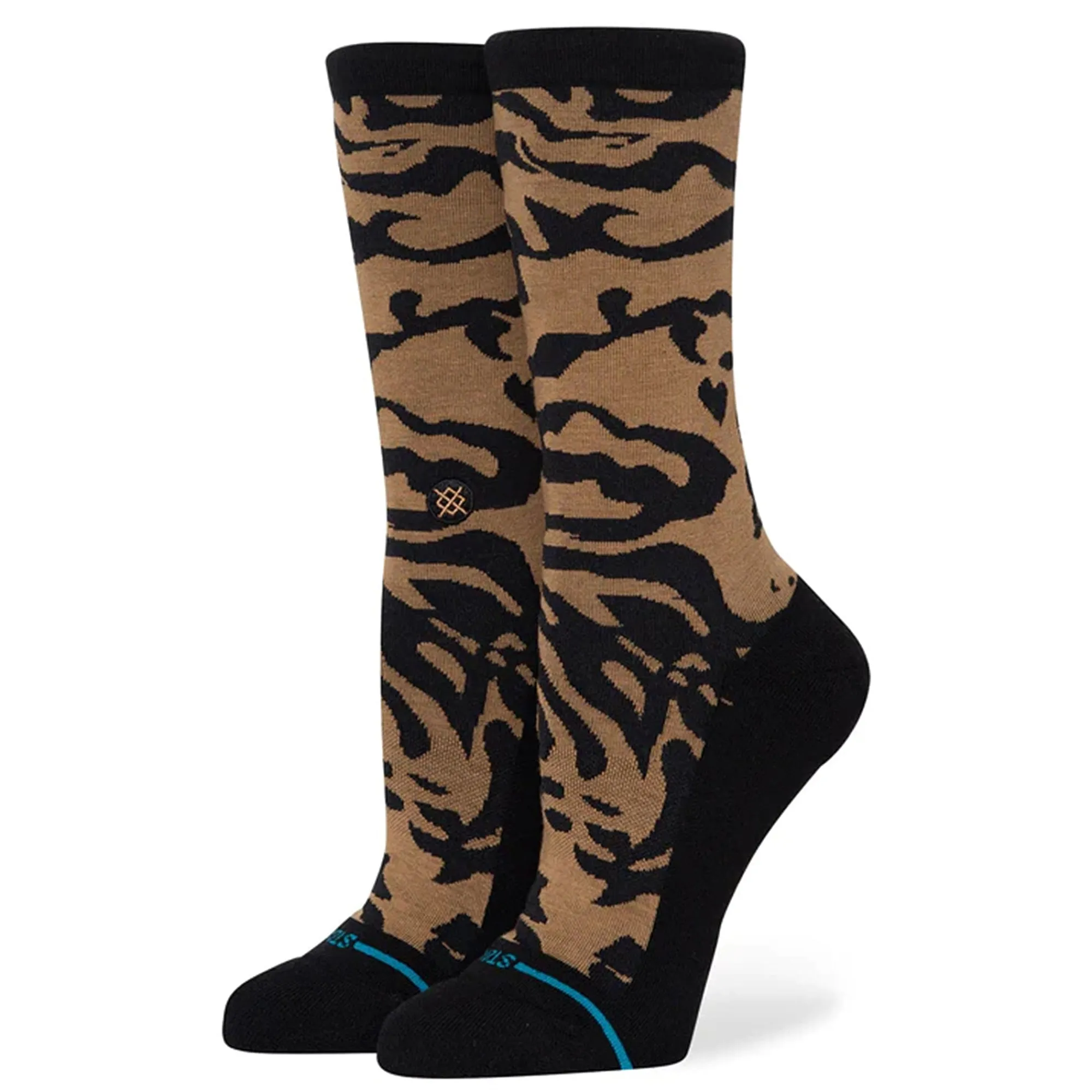 Socks & Underwear^Stance Wmns Animalistic Crew Socks Black/Brown