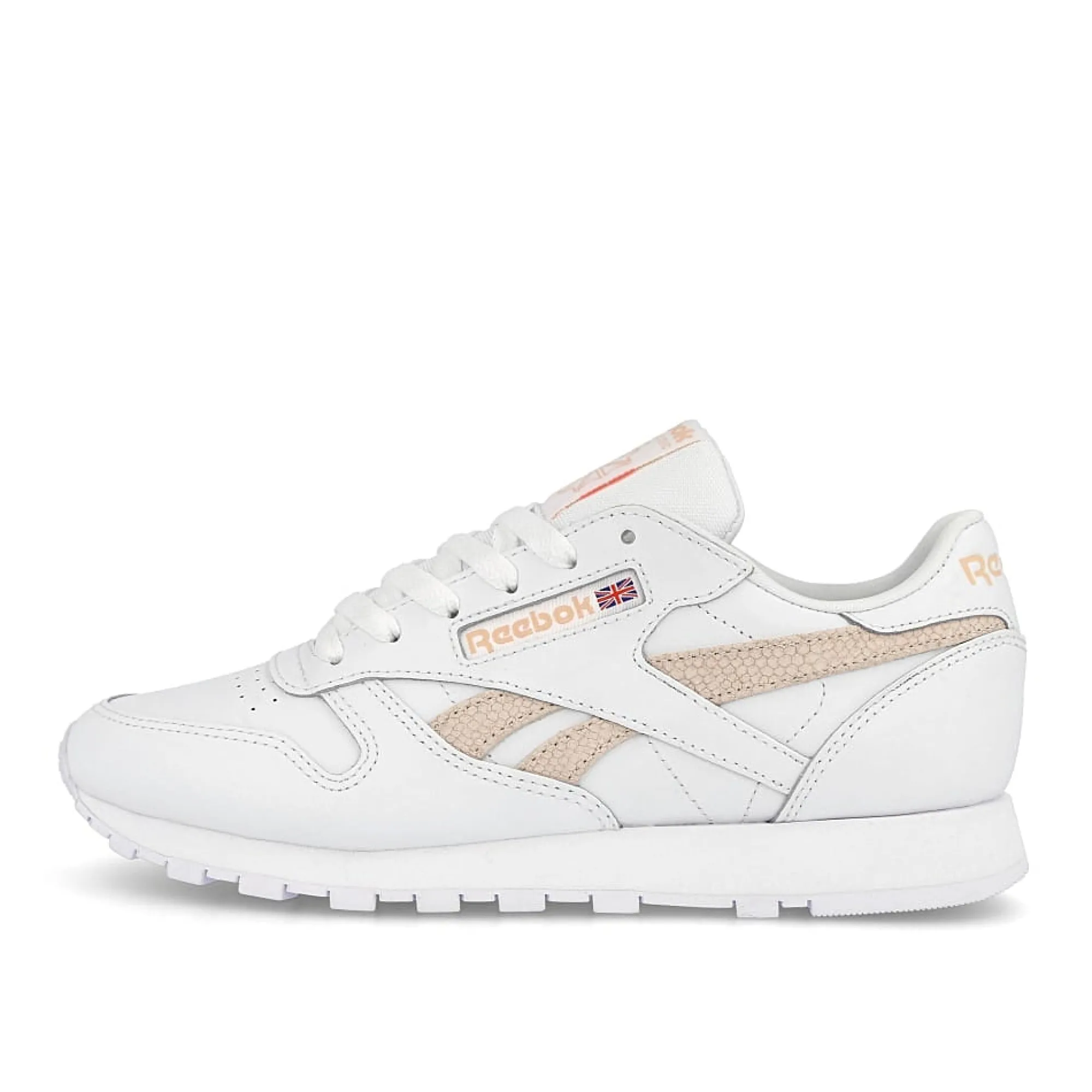 Low Tops | Retro & Running^Reebok Wmns Classic Leather White/AuraOrange/CeramicPink