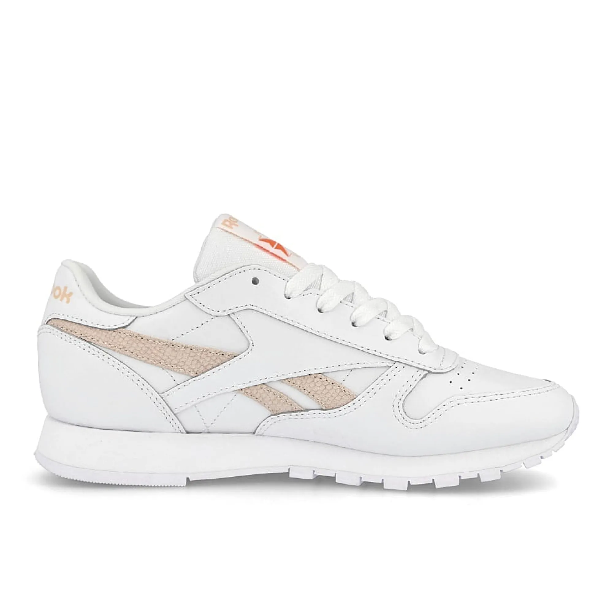 Low Tops | Retro & Running^Reebok Wmns Classic Leather White/AuraOrange/CeramicPink