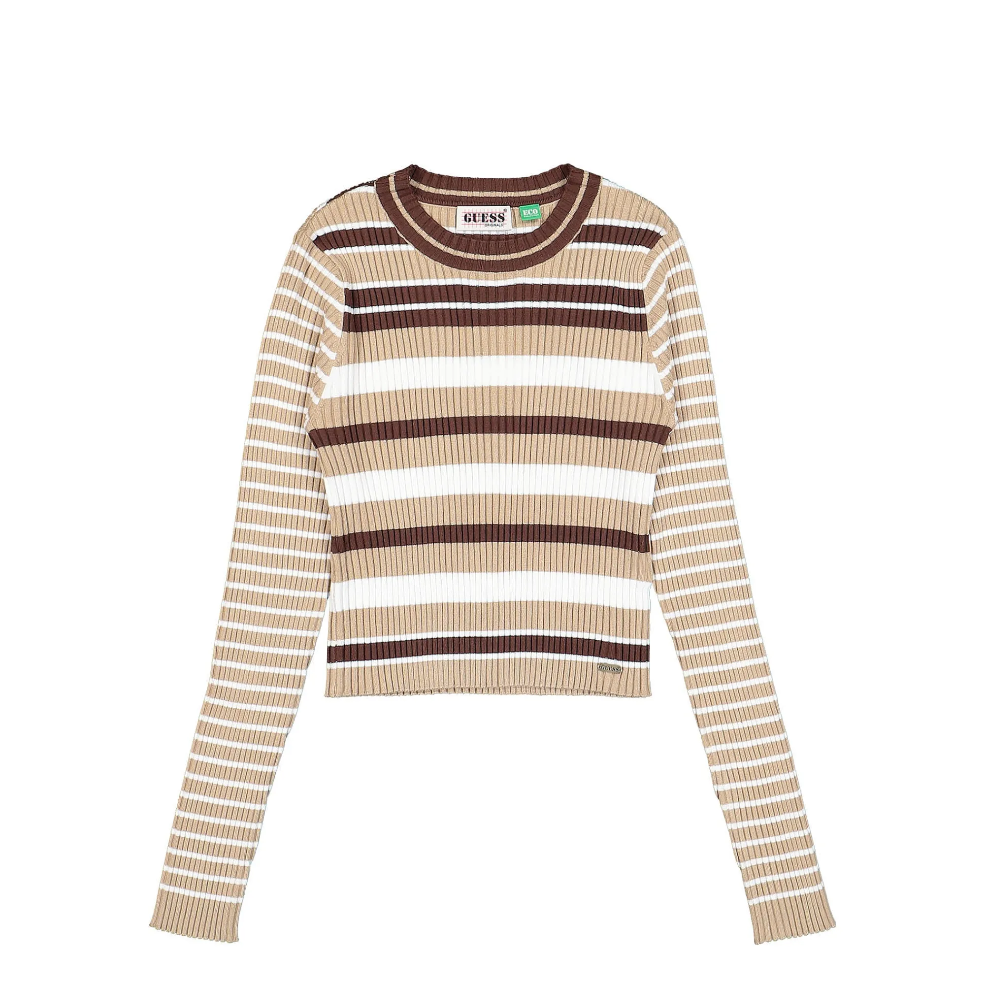 Sweatshirts & Hoodies^GUESS Originals Wmns Go Sophia Ls Ribbed Sweater BrownOak