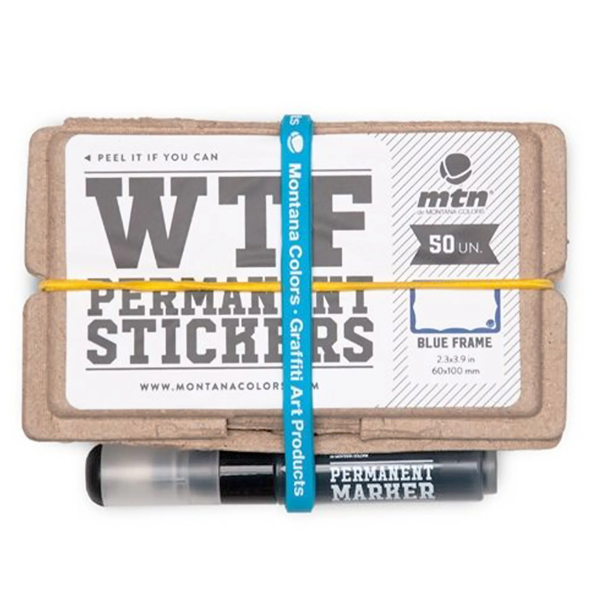 Sticker^MTN wtf permanent sticker set - blue frame